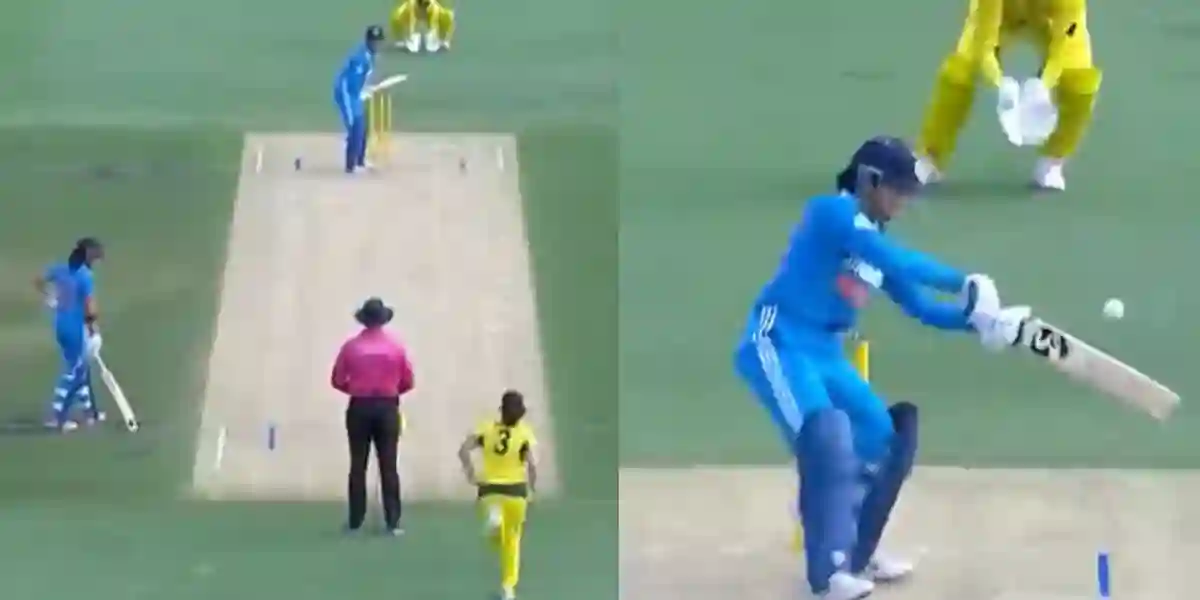 Smriti Mandhana falls (Source:@gavaskar_theman/X.com)
