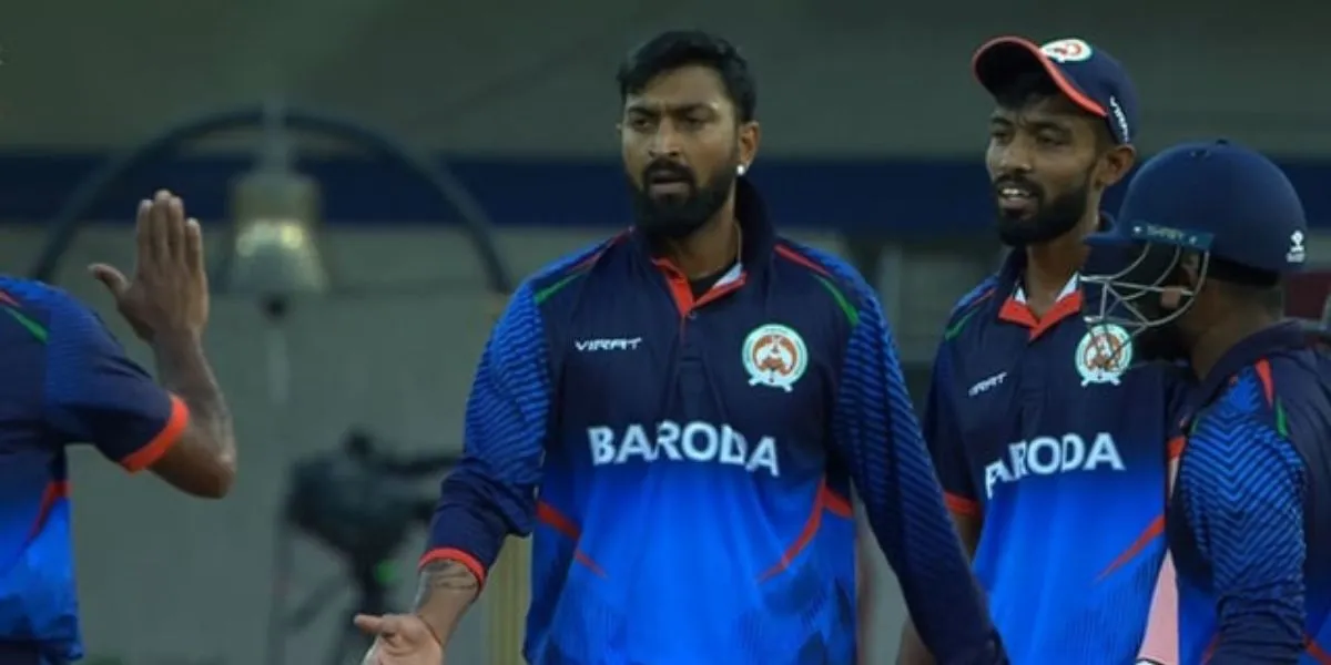 Baroda scored 349/5 against Sikkim. [Source: @DhoniRainaTeam/X]