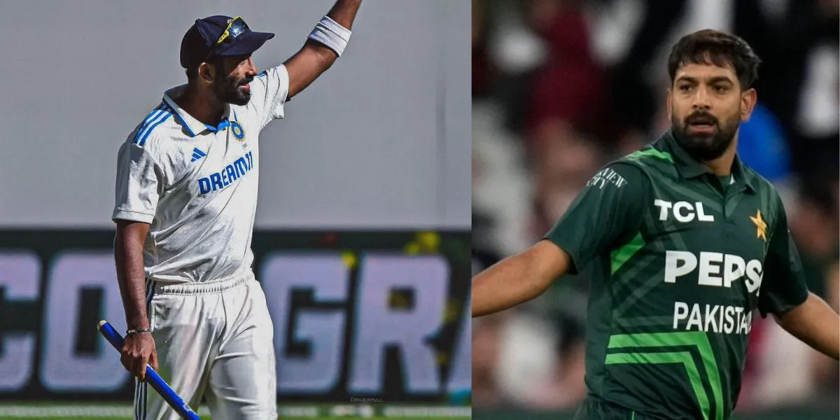 Jasprit Bumrah and Haris Rauf (Source:@CricCrazyJohns,x.com)
