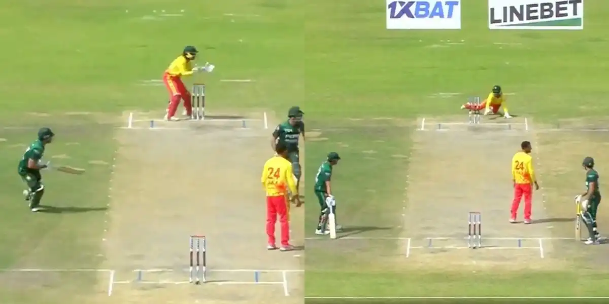 Agha Salman was run out [Source: @gavaskar_theman/X]