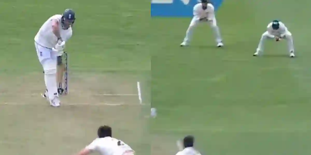 Ben Stokes was left with no clue against William O'Rourke [Source: Screen grab from @gavaskar_theman/x.com]