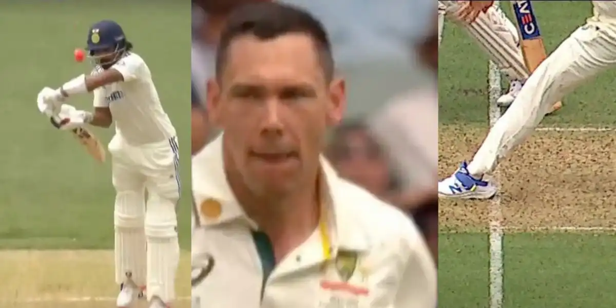 KL Rahul survived a dismissal for duck because of a no-ball [Source: Screen grab from @gavaskar_theman/x.com]