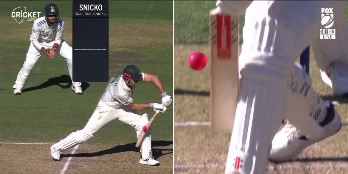 Mitchell Marsh walked off without a challenge [Source: @cricketcomau/x]