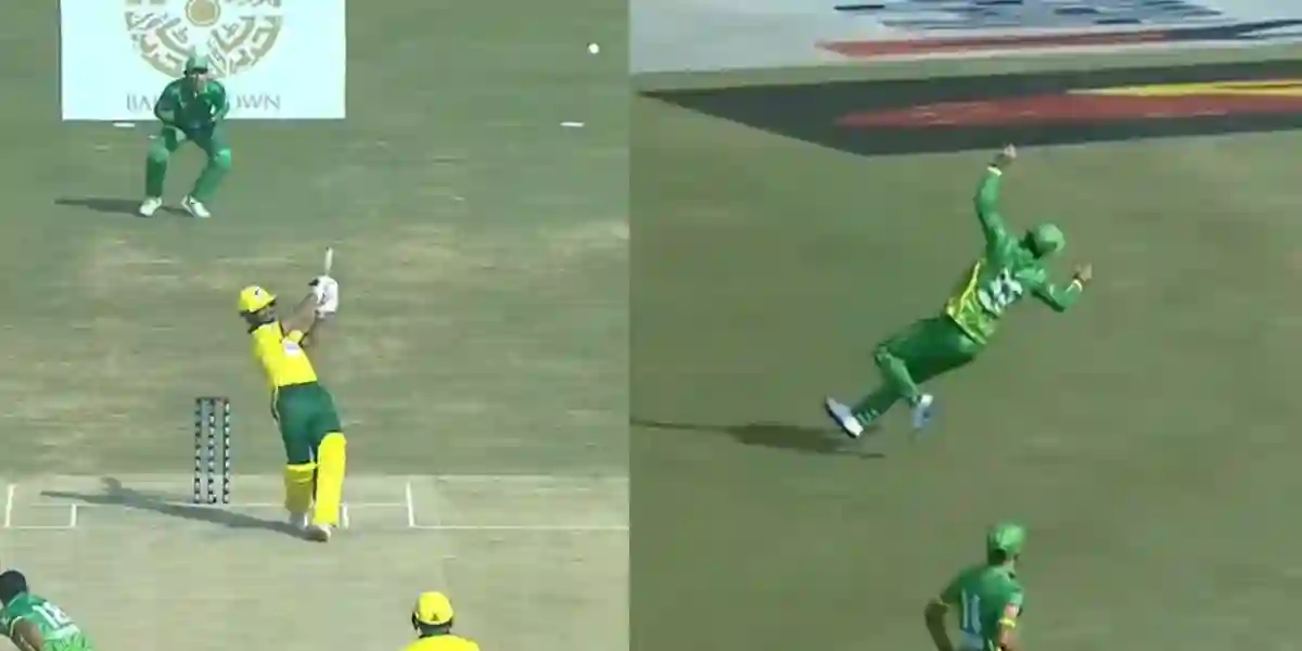 Fakhar Zaman pulls off a stunner packing Zeeshan Malik in Champions Cup [Source: @Championscuppcb/X.com]