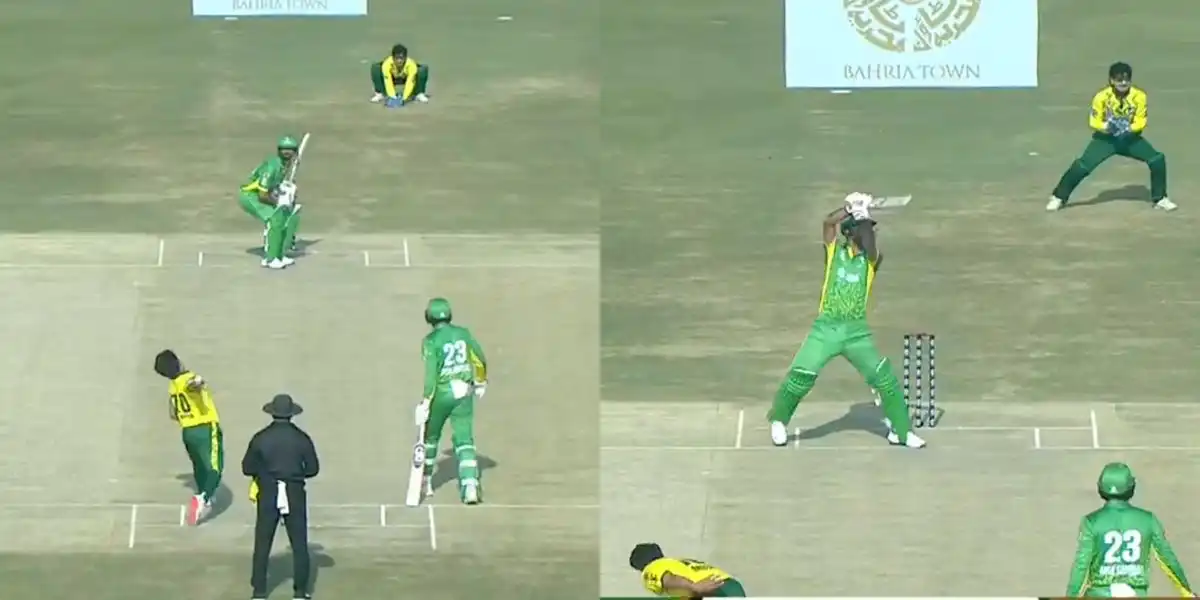 Fakhar Zaman's extraordinary shot [Source: @championscuppcb/X]