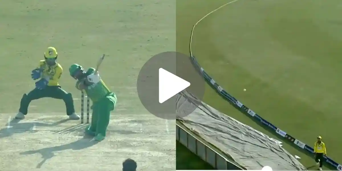 [Watch] Iftikhar Ahmed Blasts Powerful Six In Pakistan's Champions Cup To Shut Age Critics