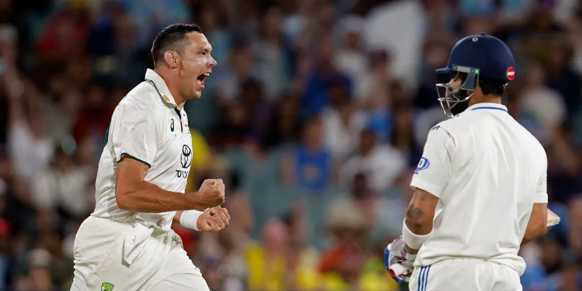 Scott Boland celebrates Virat Kohli's wicket. [Source: AP]