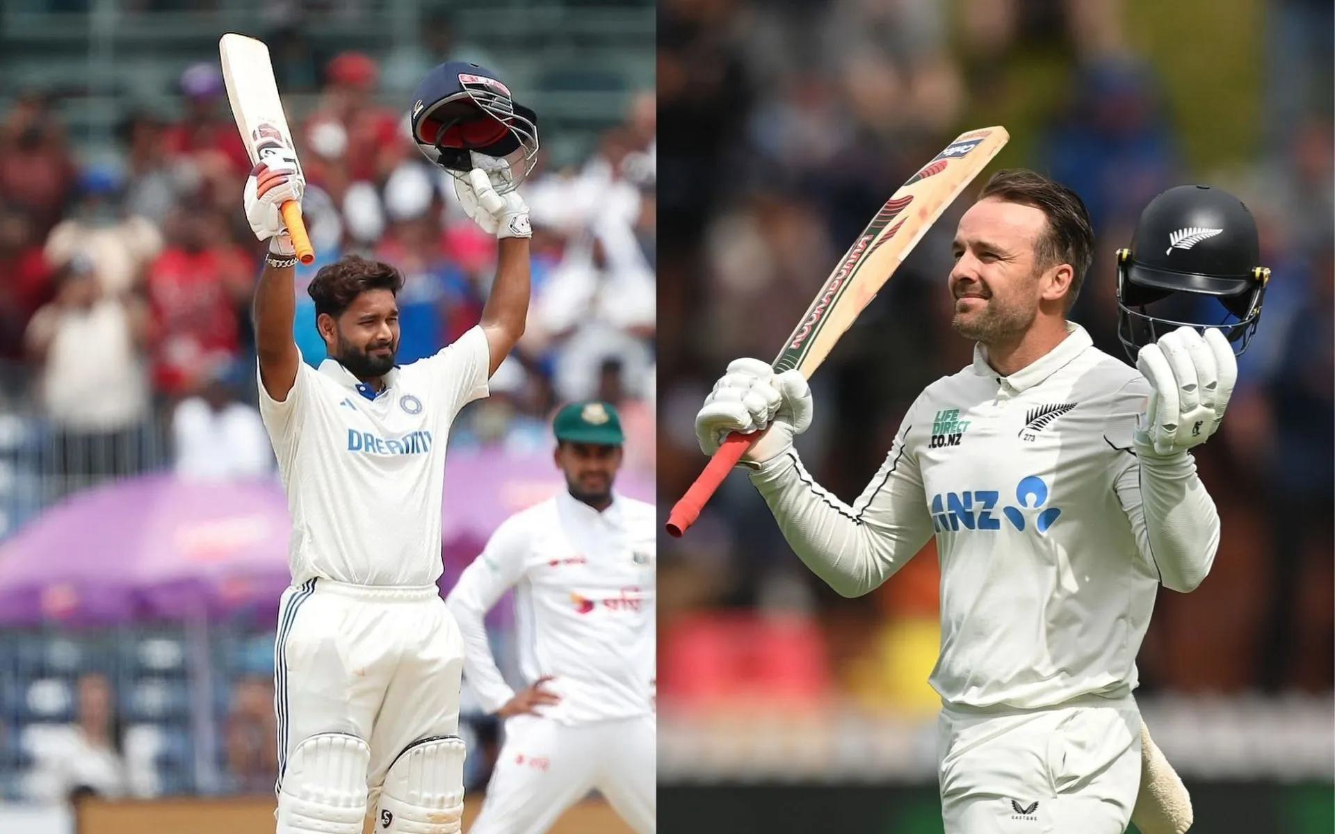 Rishabh Pant and Tom Blundell [Source: @Kiwiscricketfan, @RishabhPant17/x.com]