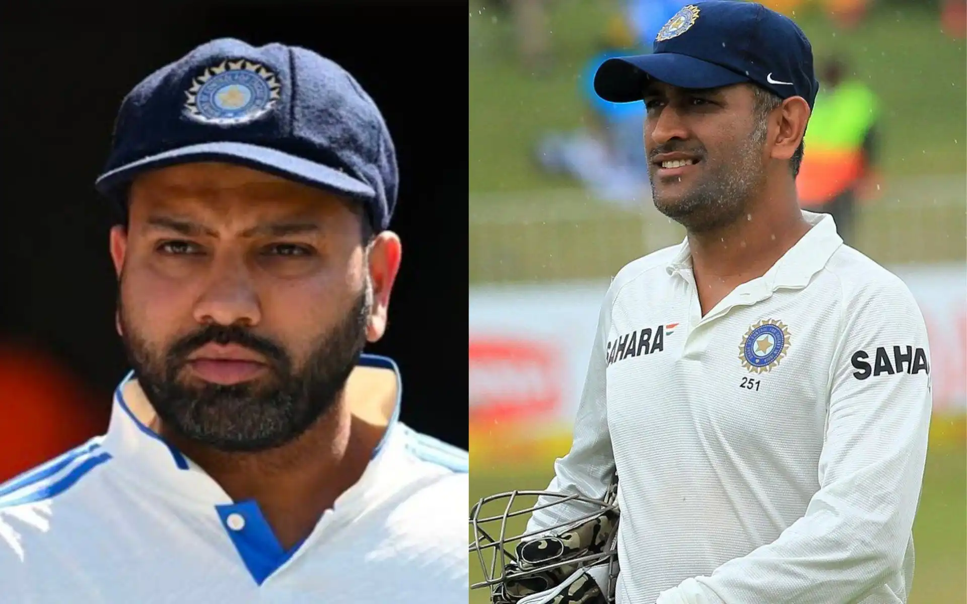 Rohit Sharma and MS Dhoni in Test Cricket (Source:@cheeku_nation/X.com)