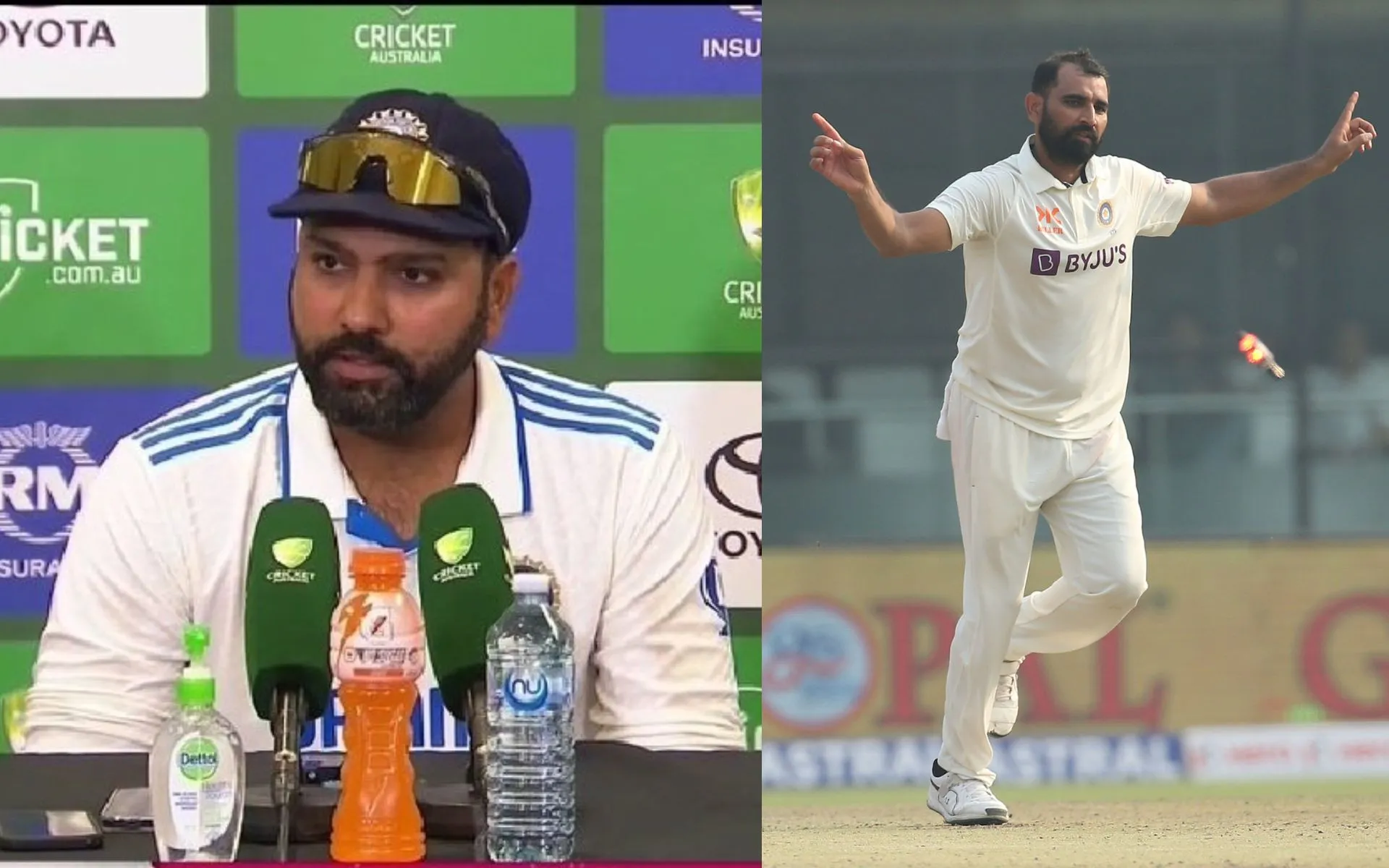 Rohit Sharma and Shami - (Source:@Johns/X.com)