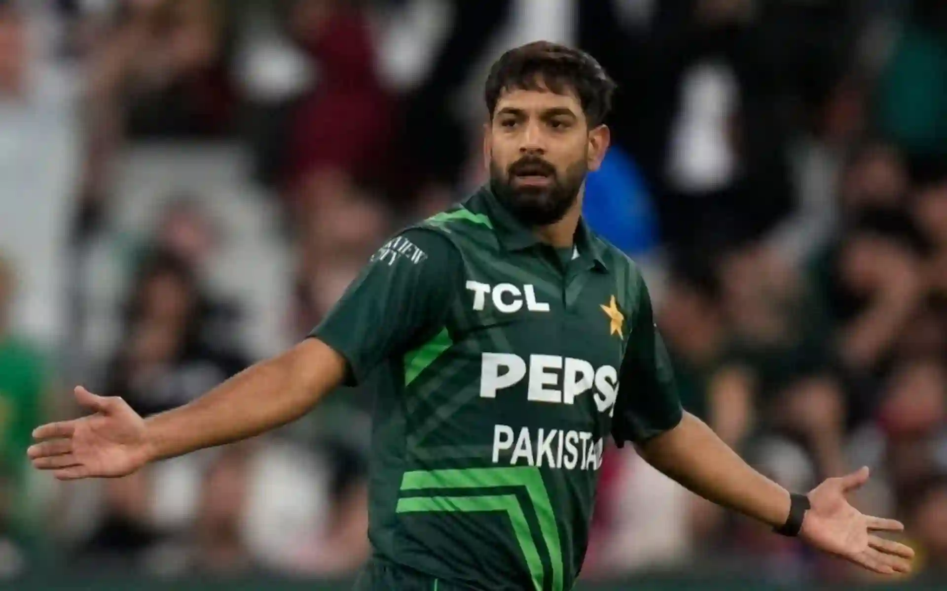 Haris Rauf against Zimbabwe (Source:@dhillow_,x.com and @virendersehwag,x.com)