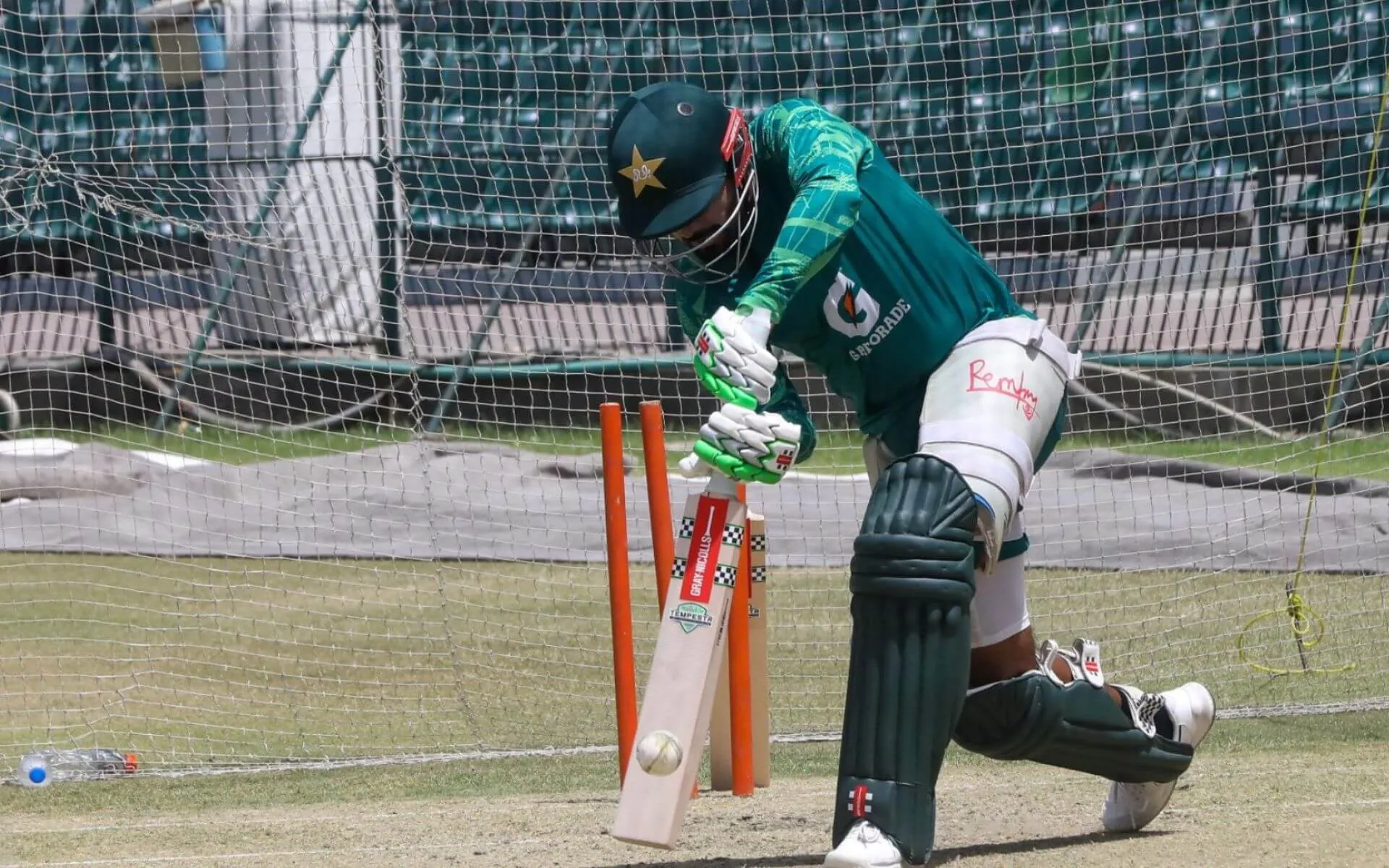 Babar Azam in a practice session [Source: @babarazam258/X]