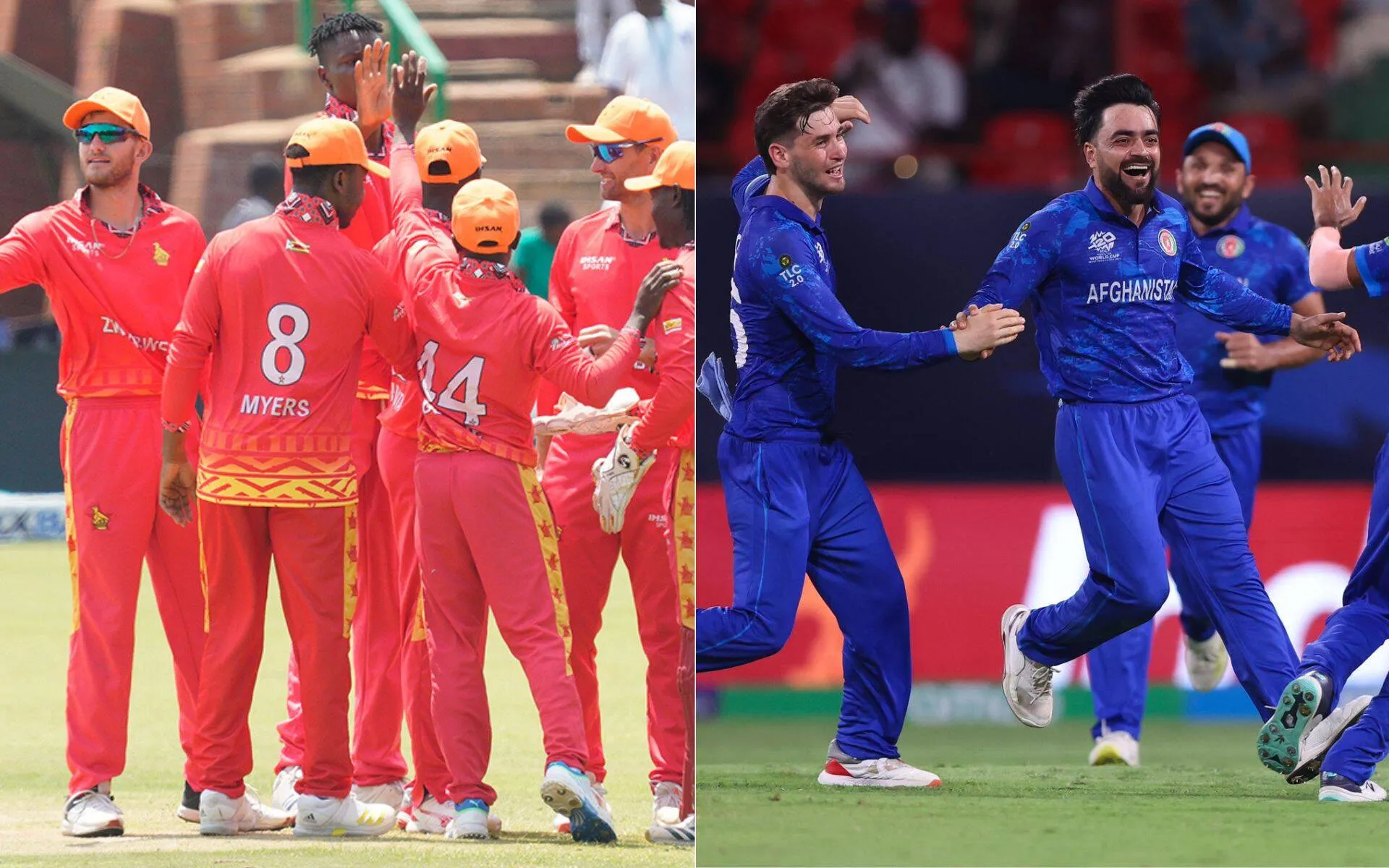 ZIM vs AFG 1st T20I Preview [Source: @ZimCricketv, @rashidkhan_19/x]