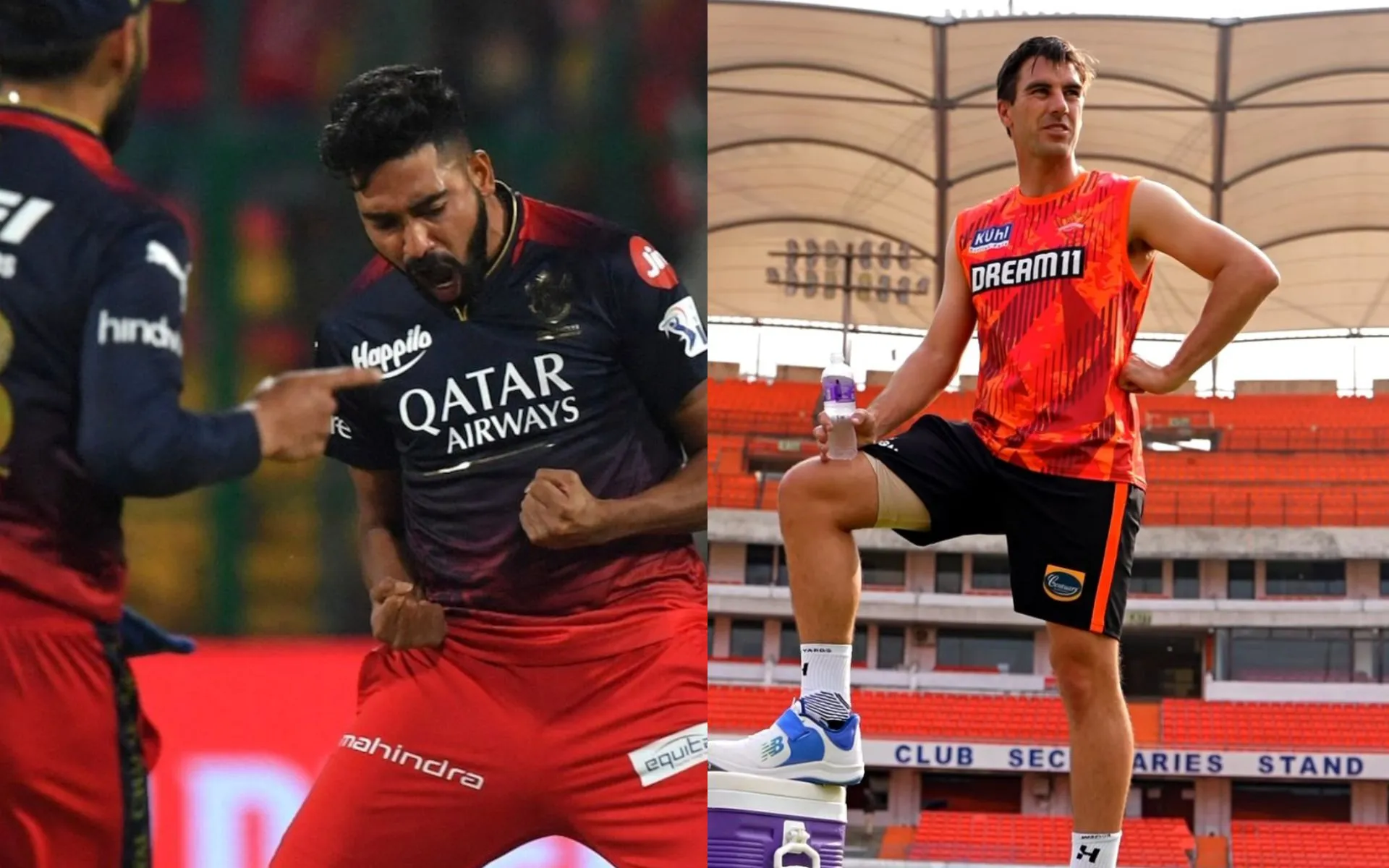 Siraj Vs Cummins IPL battle [Source: @srhfansofficial/X.Com]

