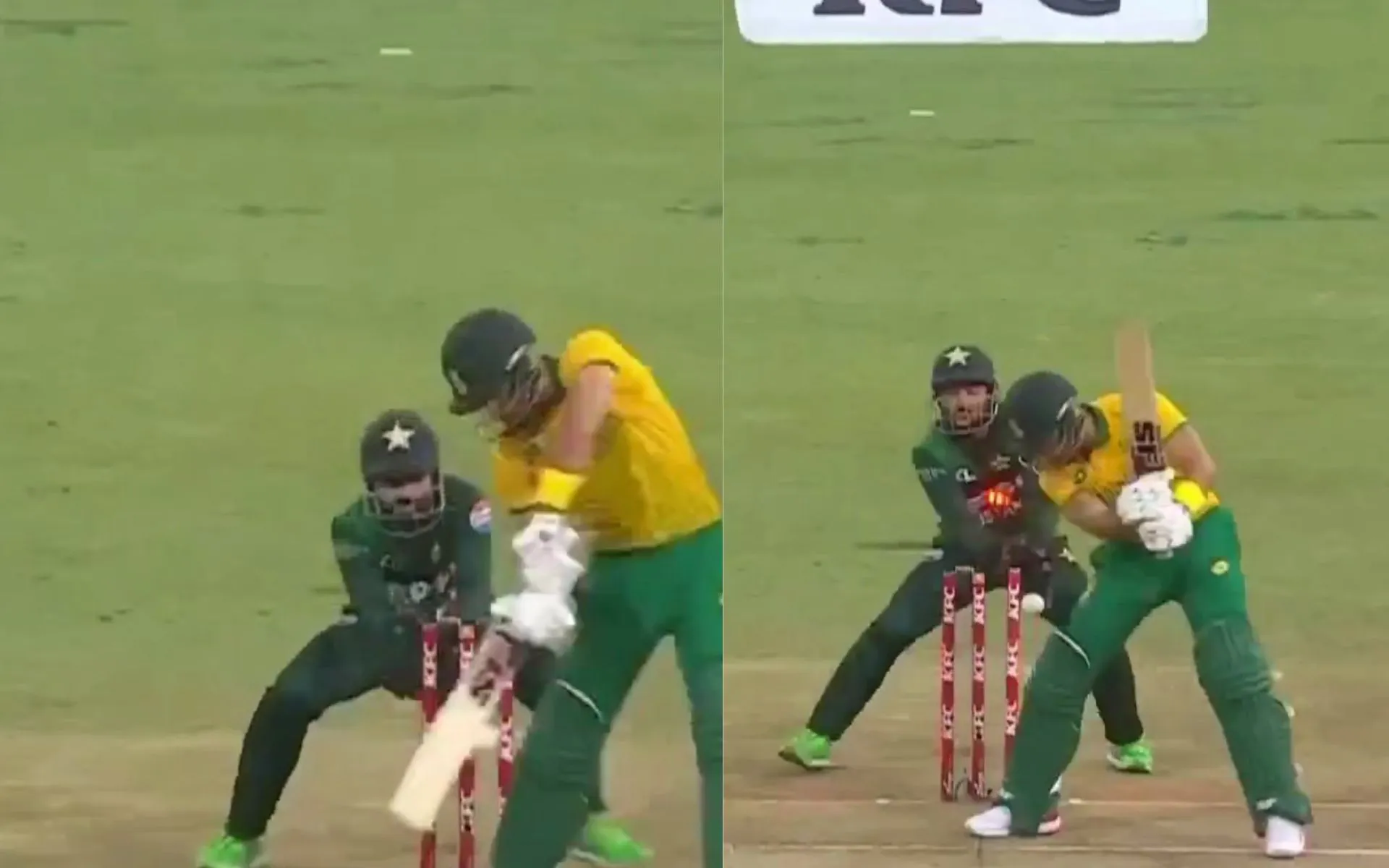 Hendricks dismissed by Abrar [Source: @grassrootscric/X.Com]

