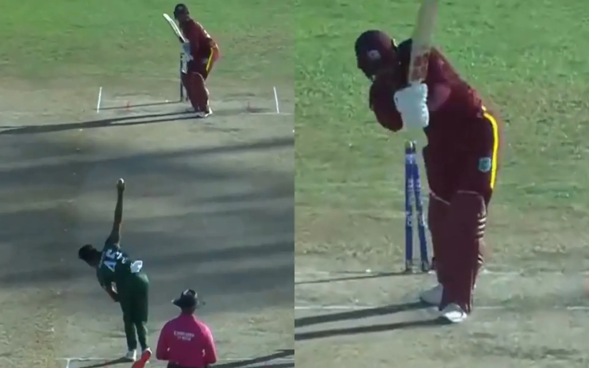 Nahid Rana's fiery delivery dismissed Brandon King in 2nd ODI [Source: @Fancode/X.com]