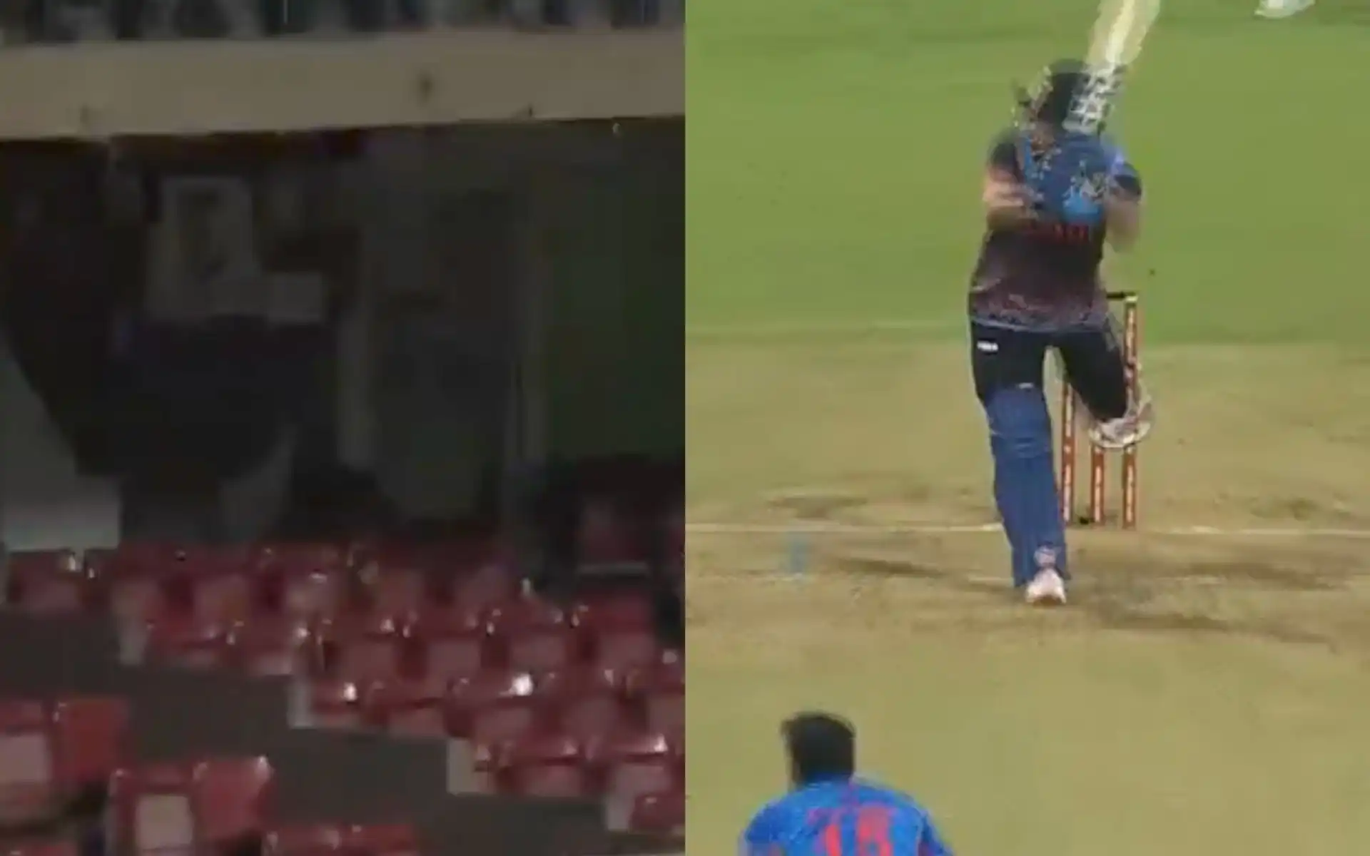 Anuj Rawat slammed Bhuvneshwar Kumar for a huge six in SMAT 2024 [Source: Screen grab from @BCCIdomestic/x.com]