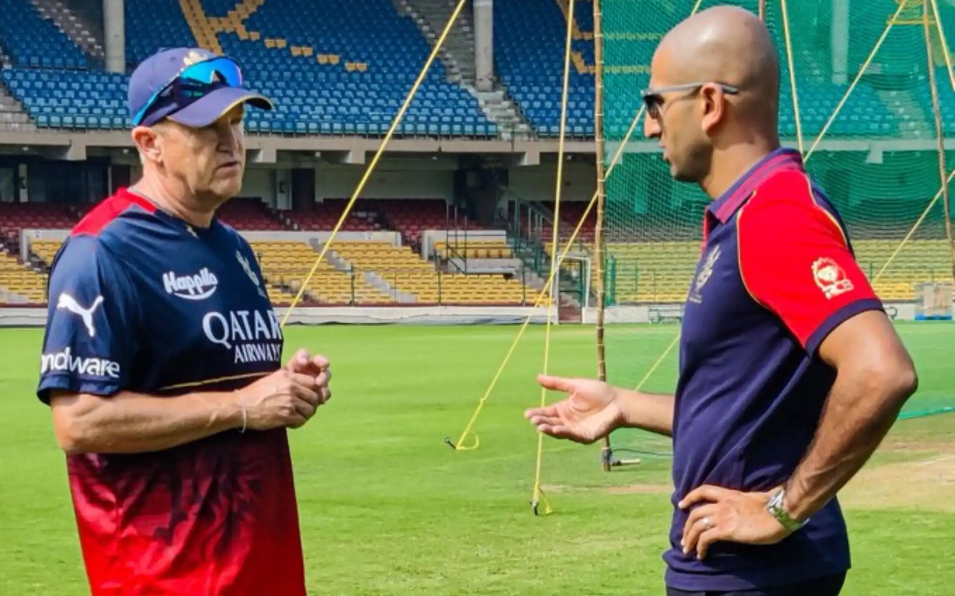 RCB head coach Andy Flower & Director of Cricket Operations Mo Bobat [Source: @RcbianOfficial/x.com]