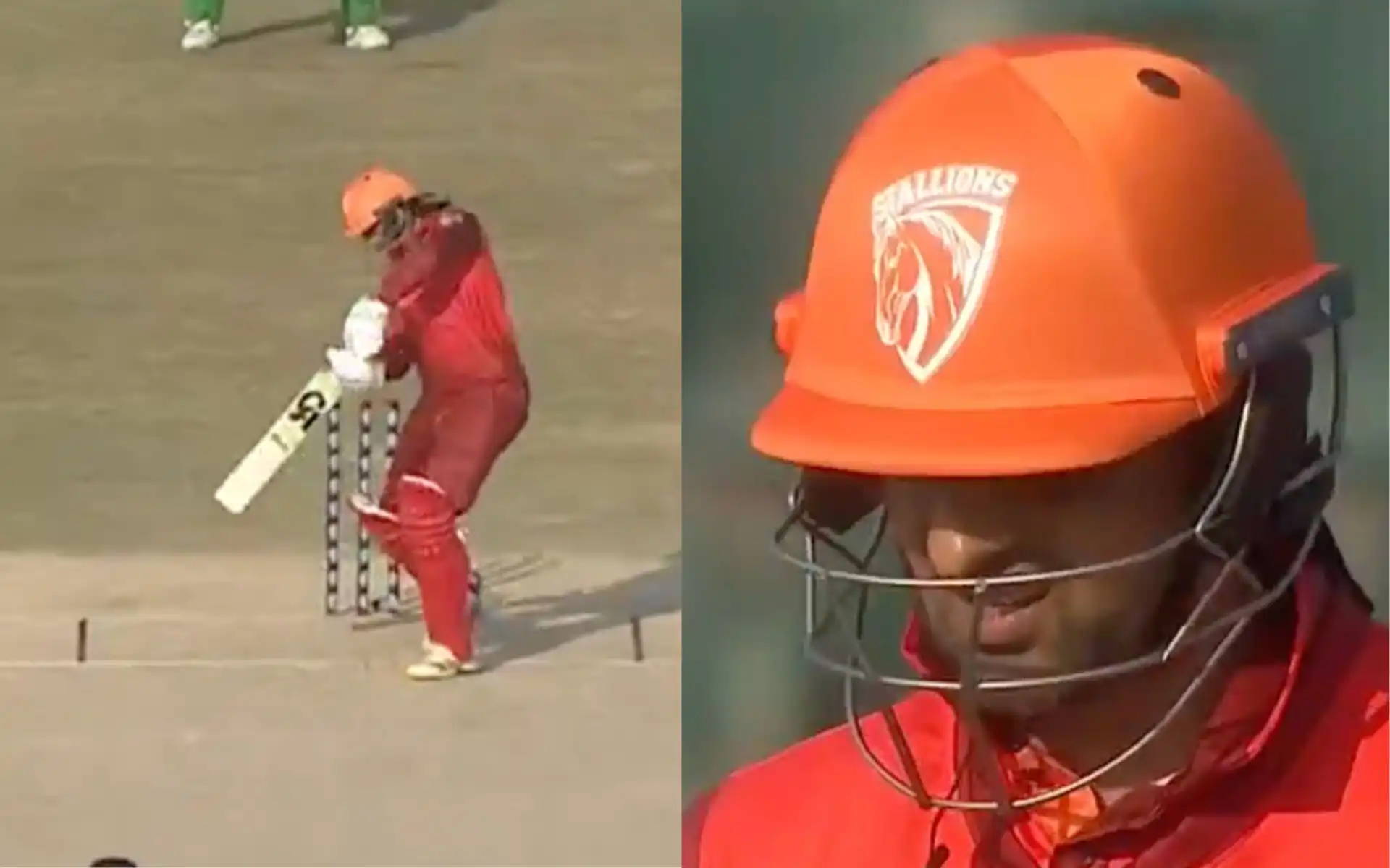 Shoaib Malik's wicket in Champions T10 Cup (Source:@UMTMarkhors/X.com)