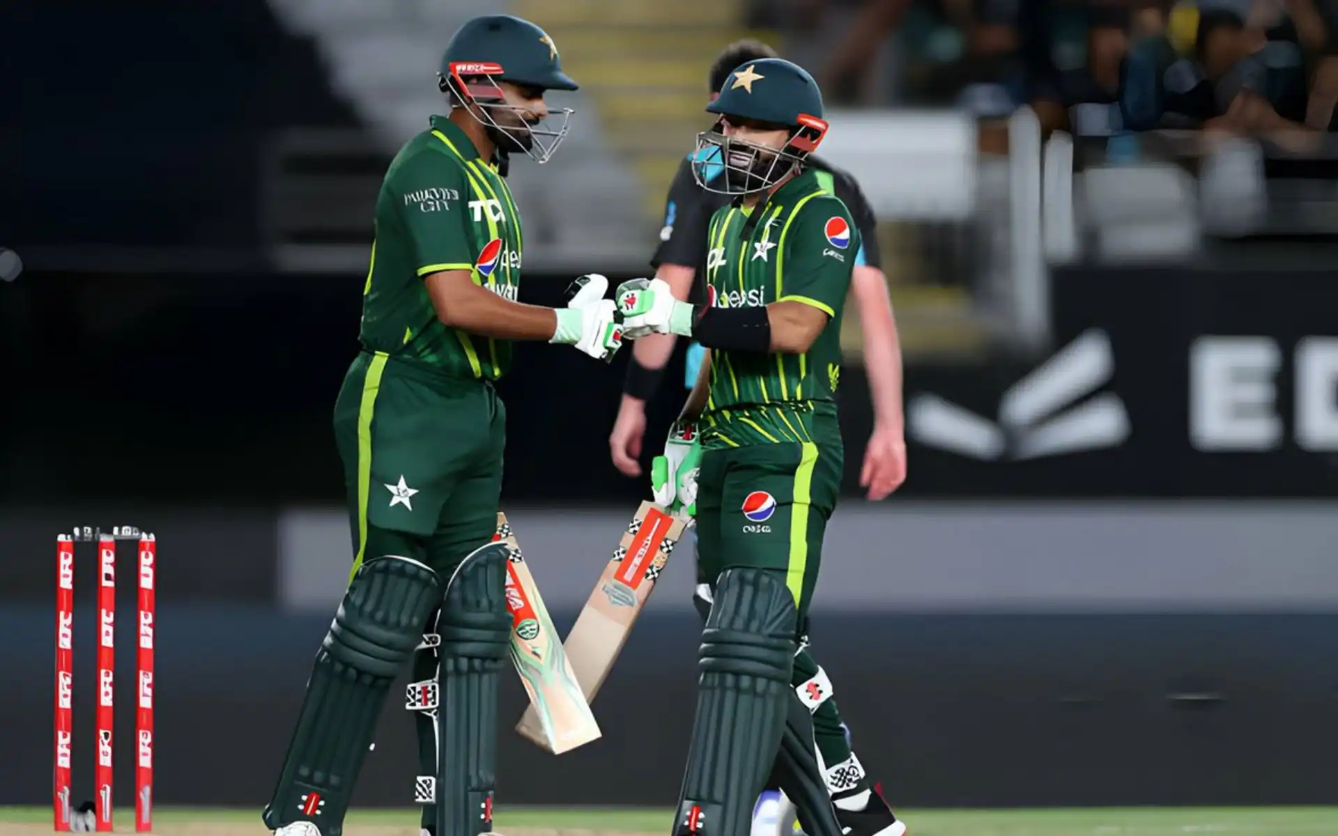 Babar Azam with Mohammad Rizwan [Source: @usmanvlogs9/X]