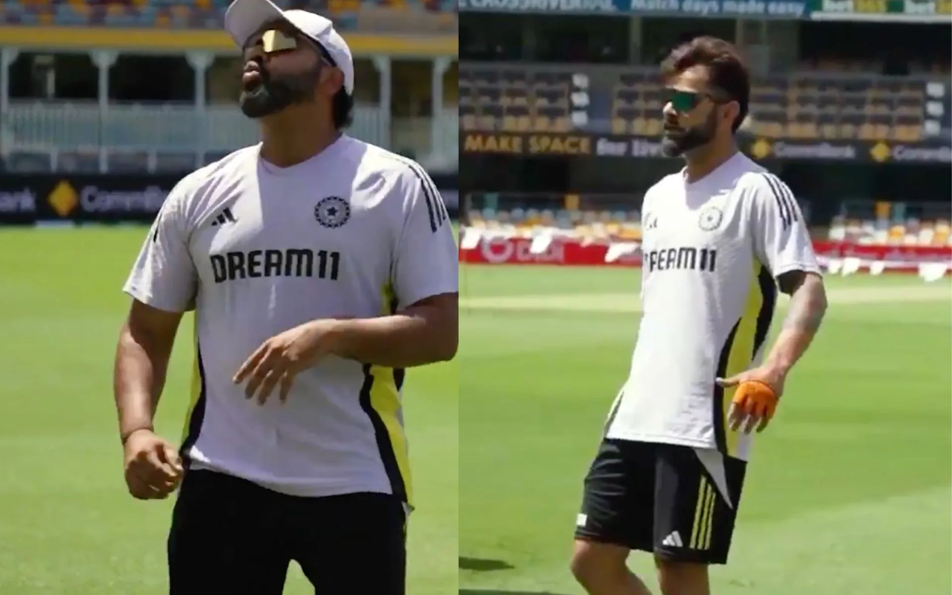Rohit and Kohli in practice session [Source: @BCCI/X.Com]
