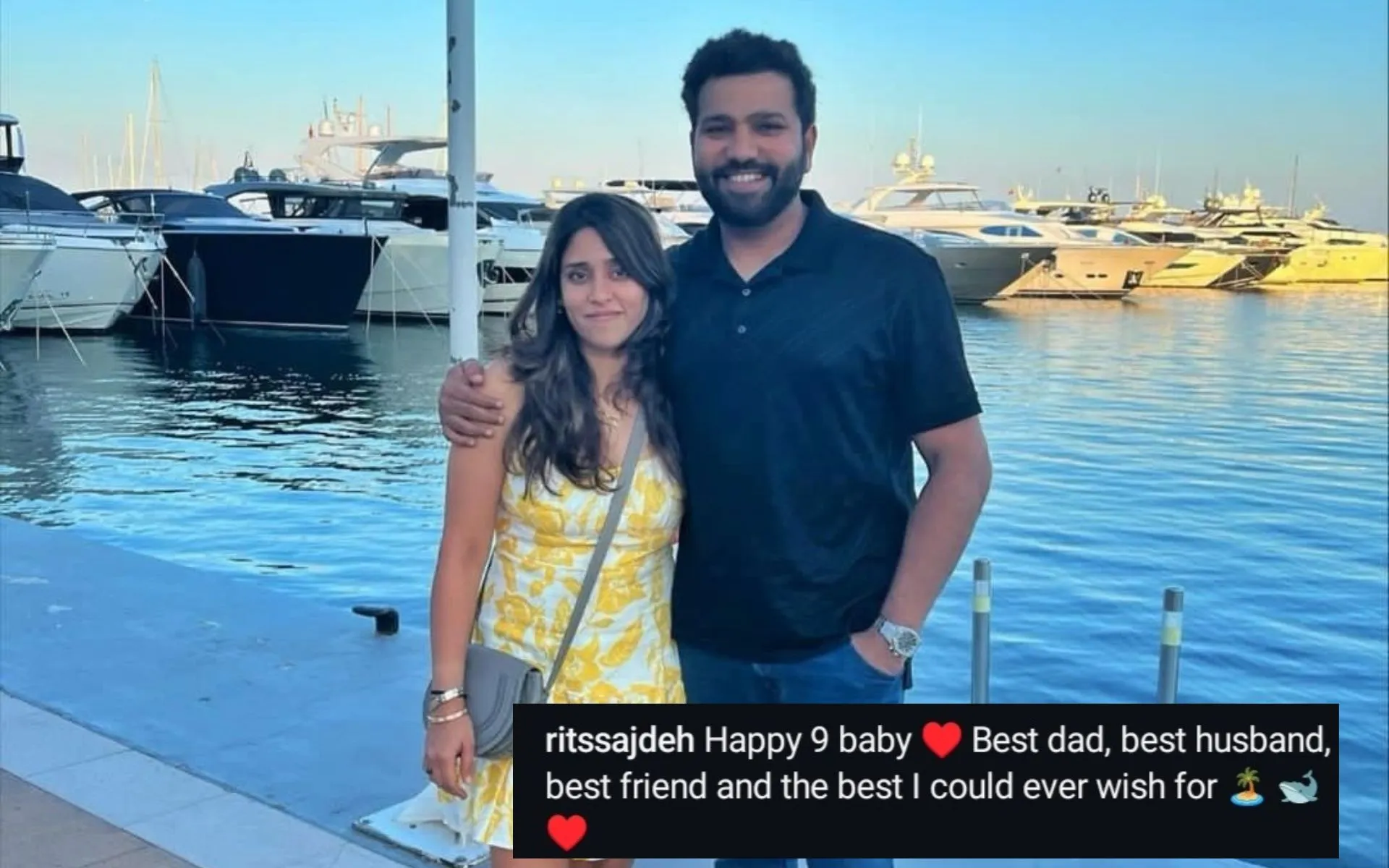 Rohit Sharma and Ritika Sajdeh (Source: @45Fan_Prathamesh/x.com, @ritssajdeh/Instagram)