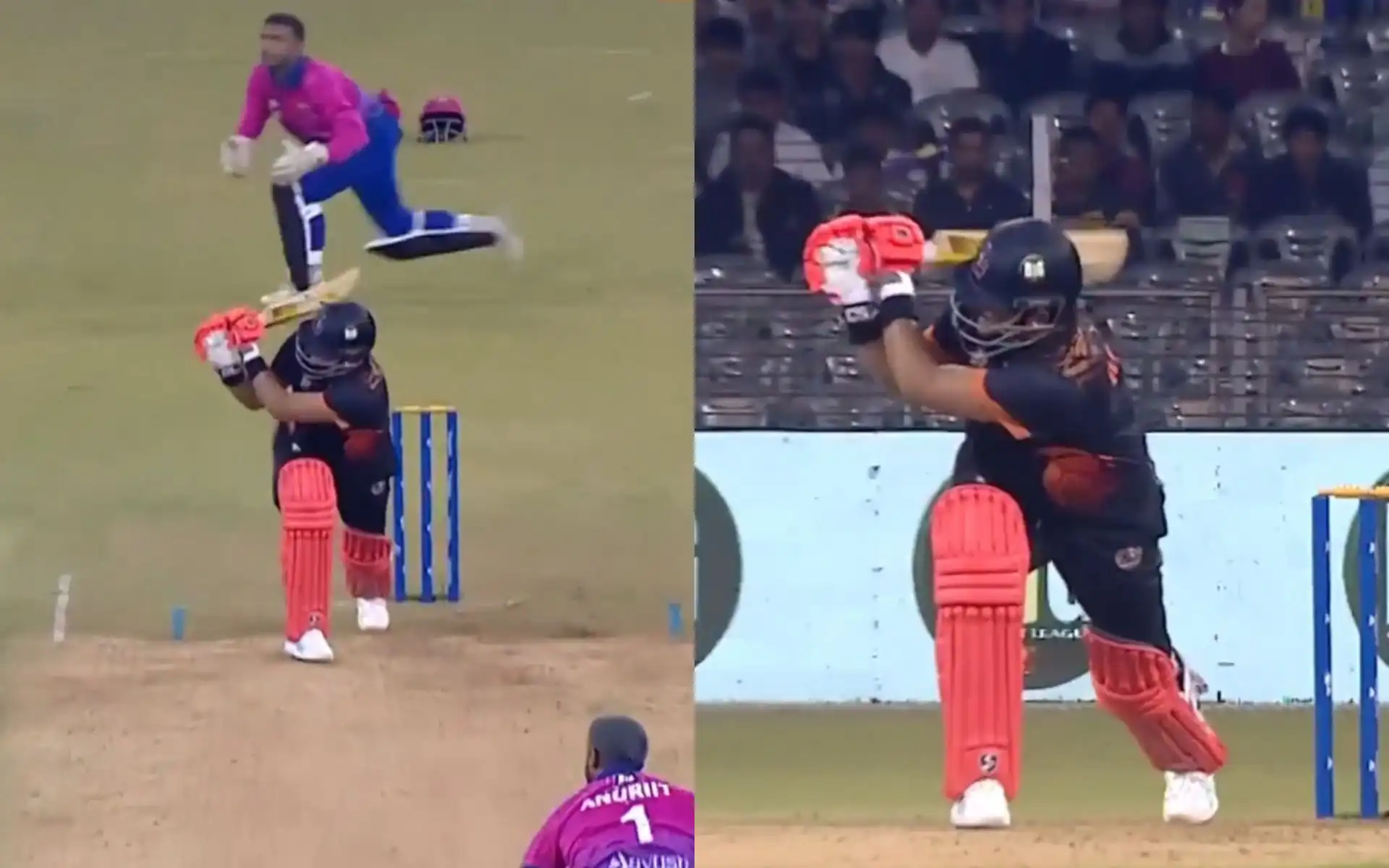 Suresh Raina played his signature flick shot in BCL T20 League [Source: @FanCode/X.com]