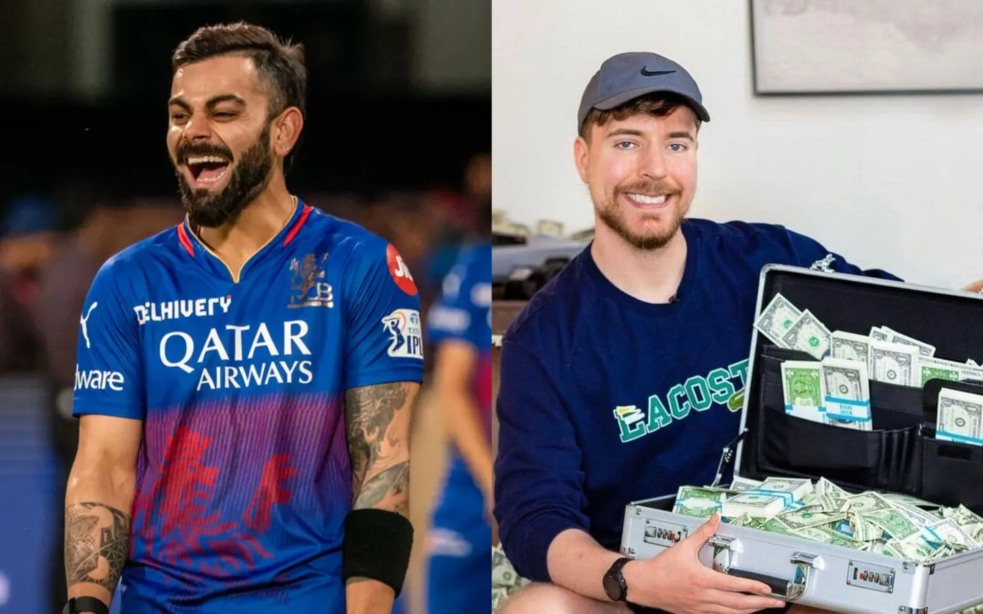 A Virat Kohli and Mr. Beast collab might be in the talks [Source: @100MasterBlastr/X.com]