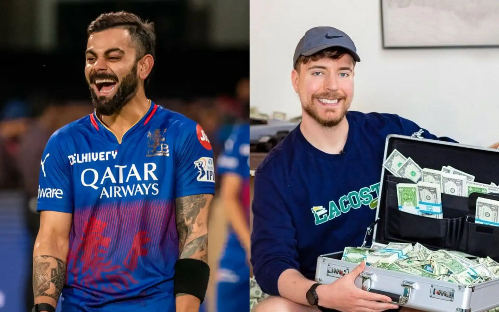 A Virat Kohli and Mr. Beast collab might be in the talks [Source: @100MasterBlastr/X.com]