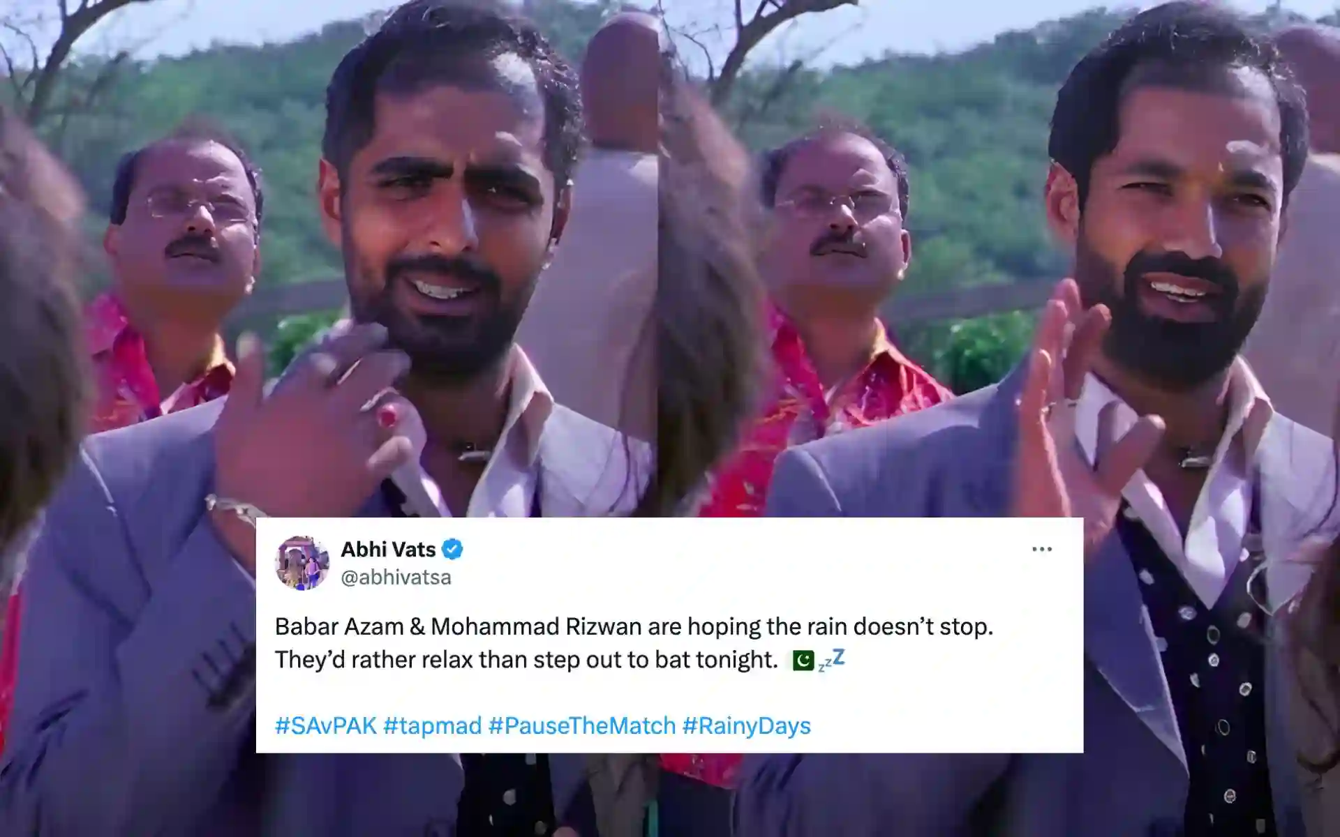 'Babar Azam, Rizwan Hoping Rain Doesn't Stop...': Pakistan Duo Trolled After Toss Delay