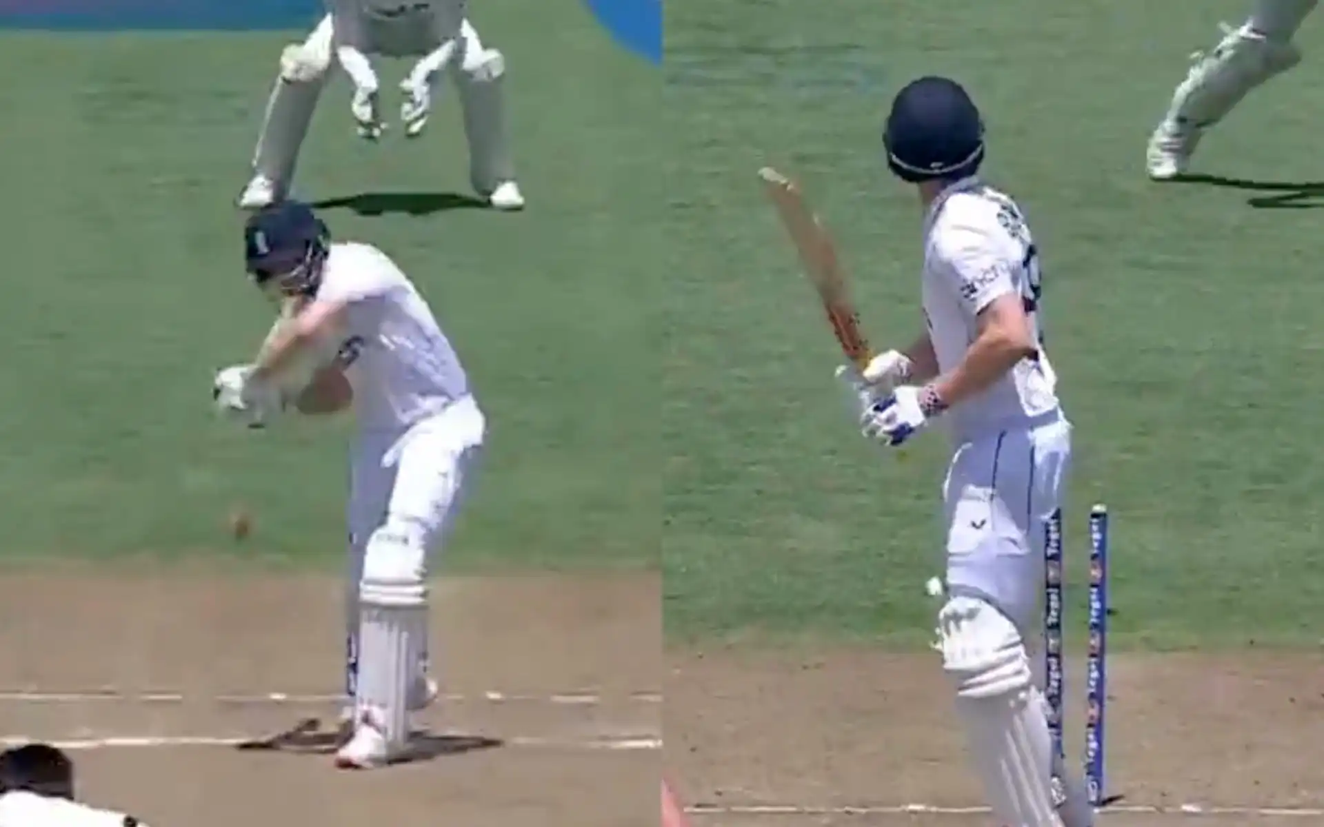 Harry Brook fell for a golden duck during the third Test vs NZ [Source: Screen grab from @gavaskar_theman/x.com]