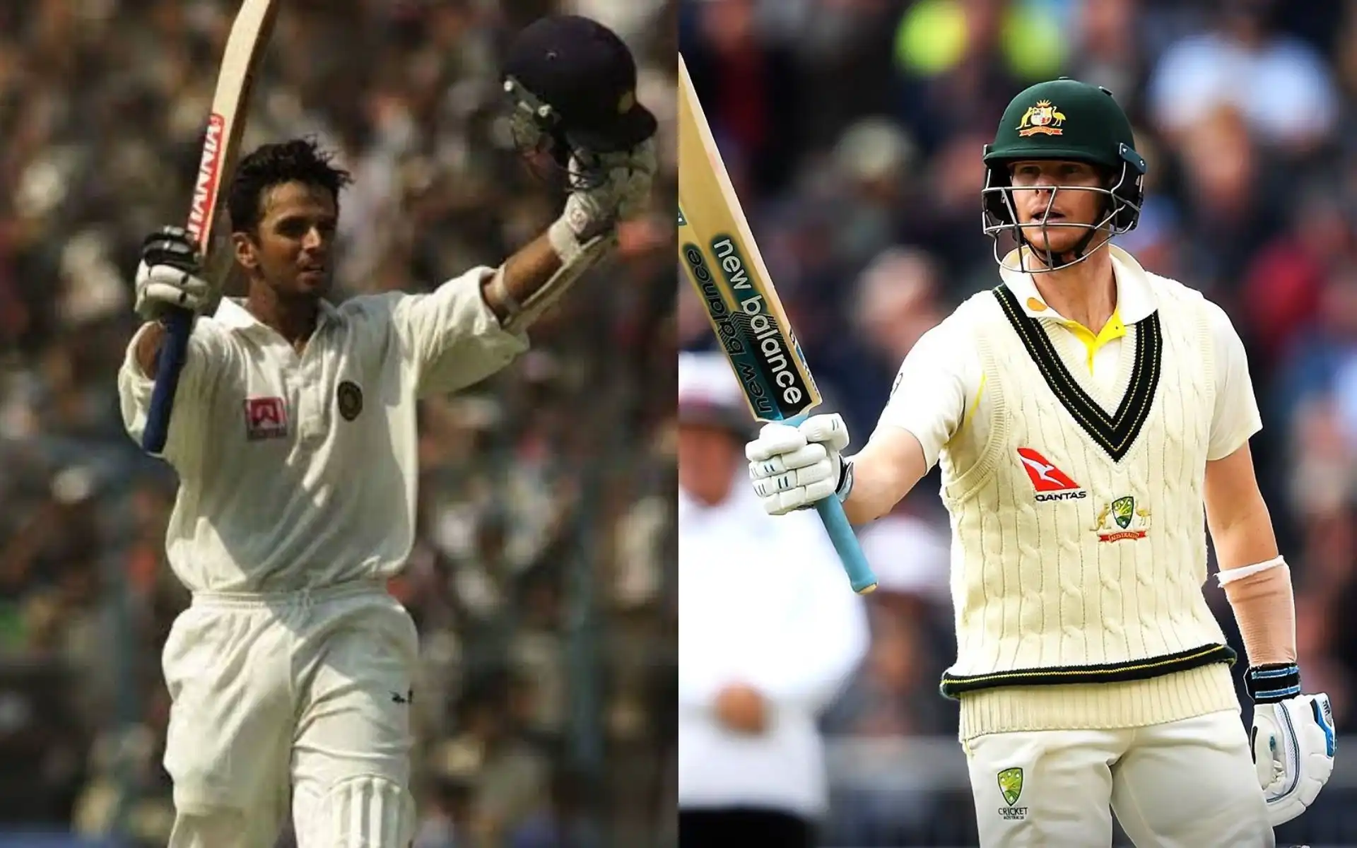 Rahul Dravid and Steve Smith in Test Cricket [Source: @cricketcomau, @theOutlaw_7/x.com]