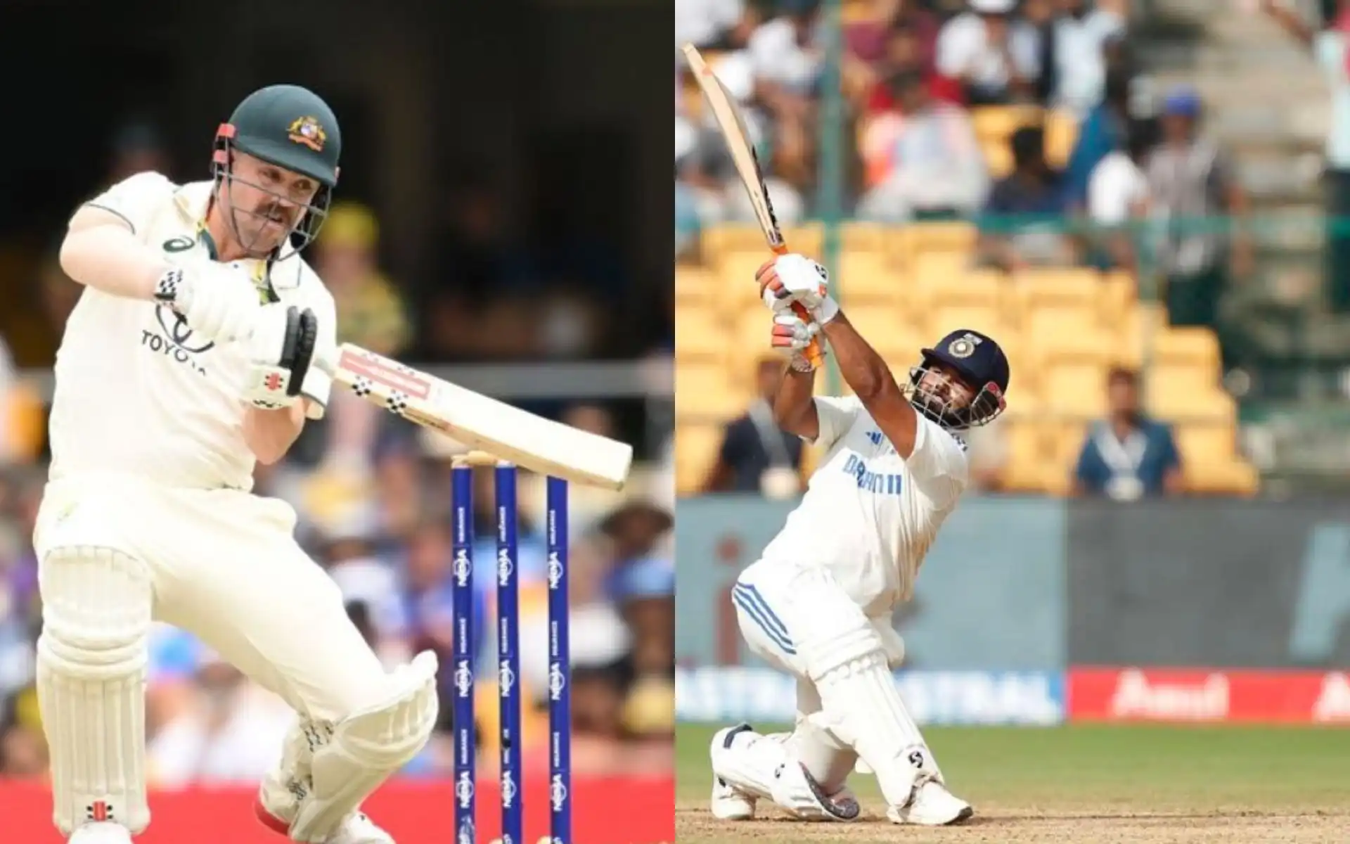 Travis Head and Rishabh Pant in Test Cricket [Source: @HimanshuLadha8, @abhaysingh_13/x.com]