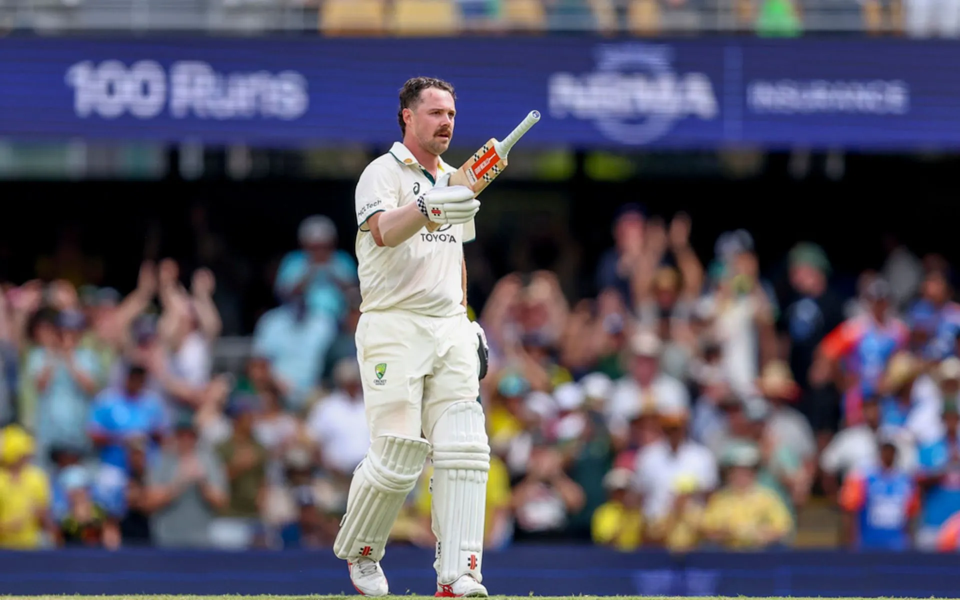 Head celebrating his century [Source: AP Photos]
