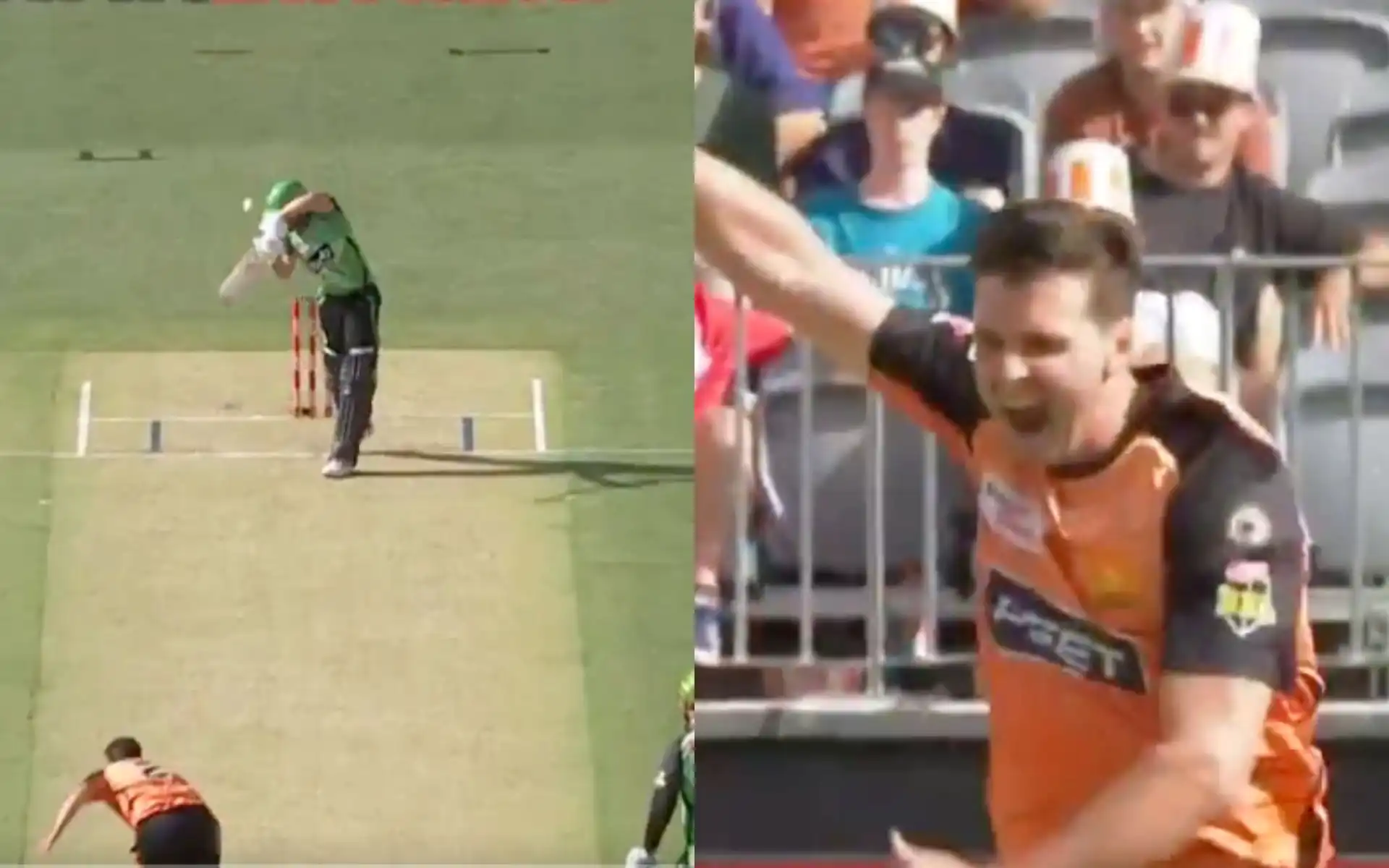 Jhye Richardson dismisses Joe Clarke in BBL 2024-25 [Source: @BBL/X.com]