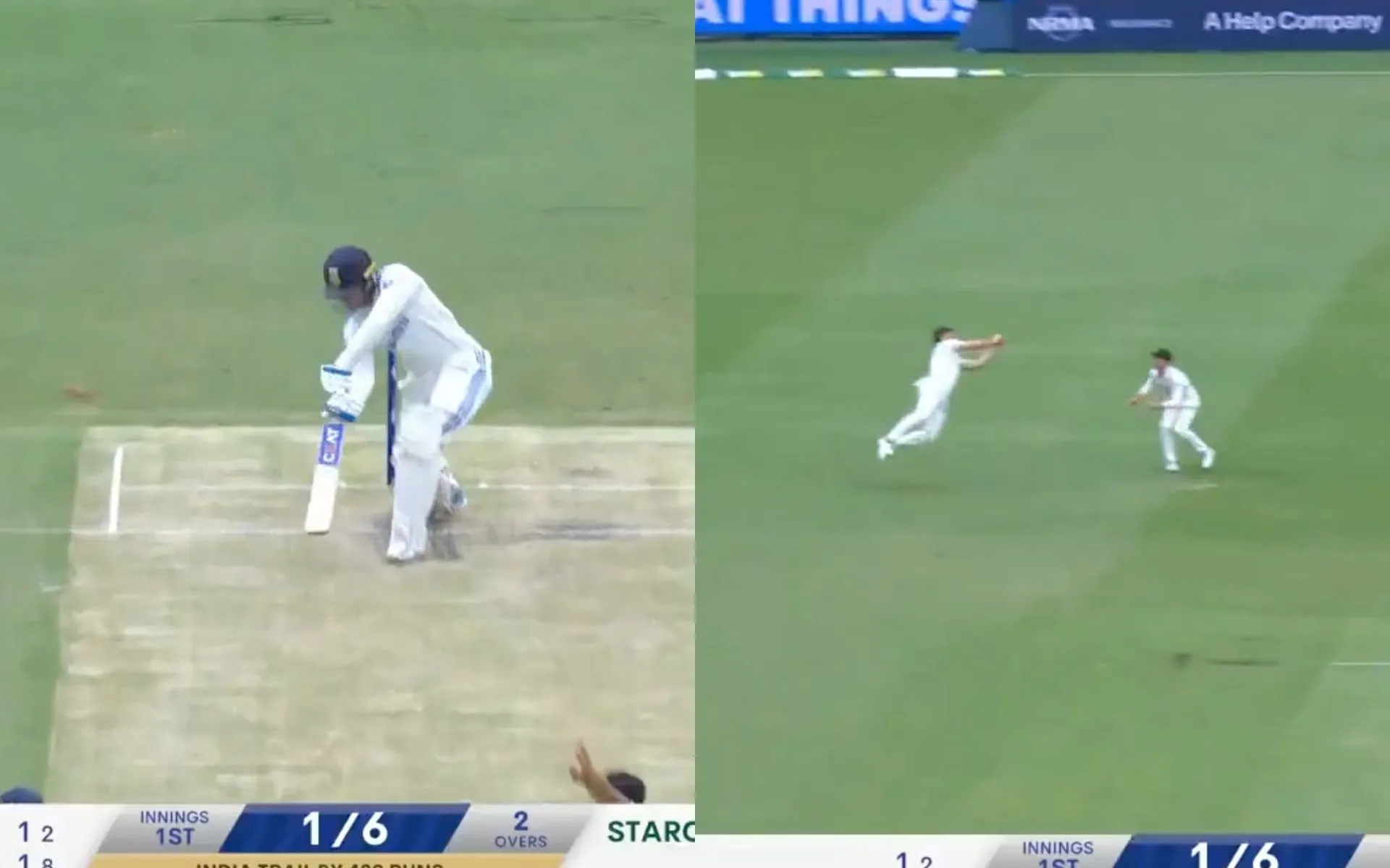 Shubman Gill was dismissed by Starc [Source: @gavaskar_theman/X]