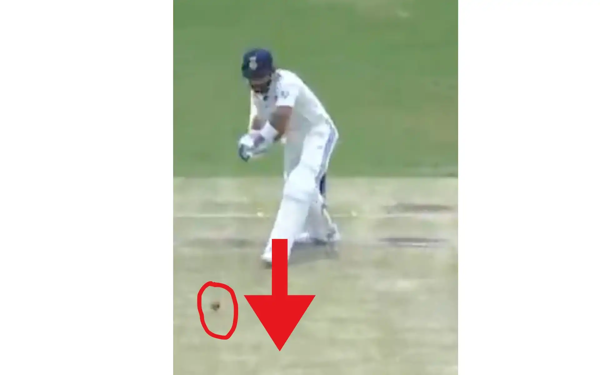 Virat Kohli not comitting to the line of the delivery [Source: @cricketcomau/x.com]
