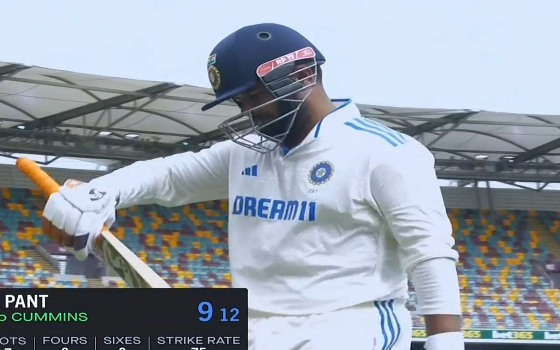 Rishabh Pant departs [Source: @academy_dinda/X.com]