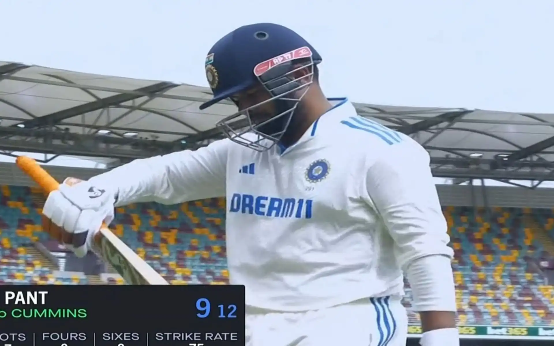 Rishabh Pant departs [Source: @academy_dinda/X.com]
