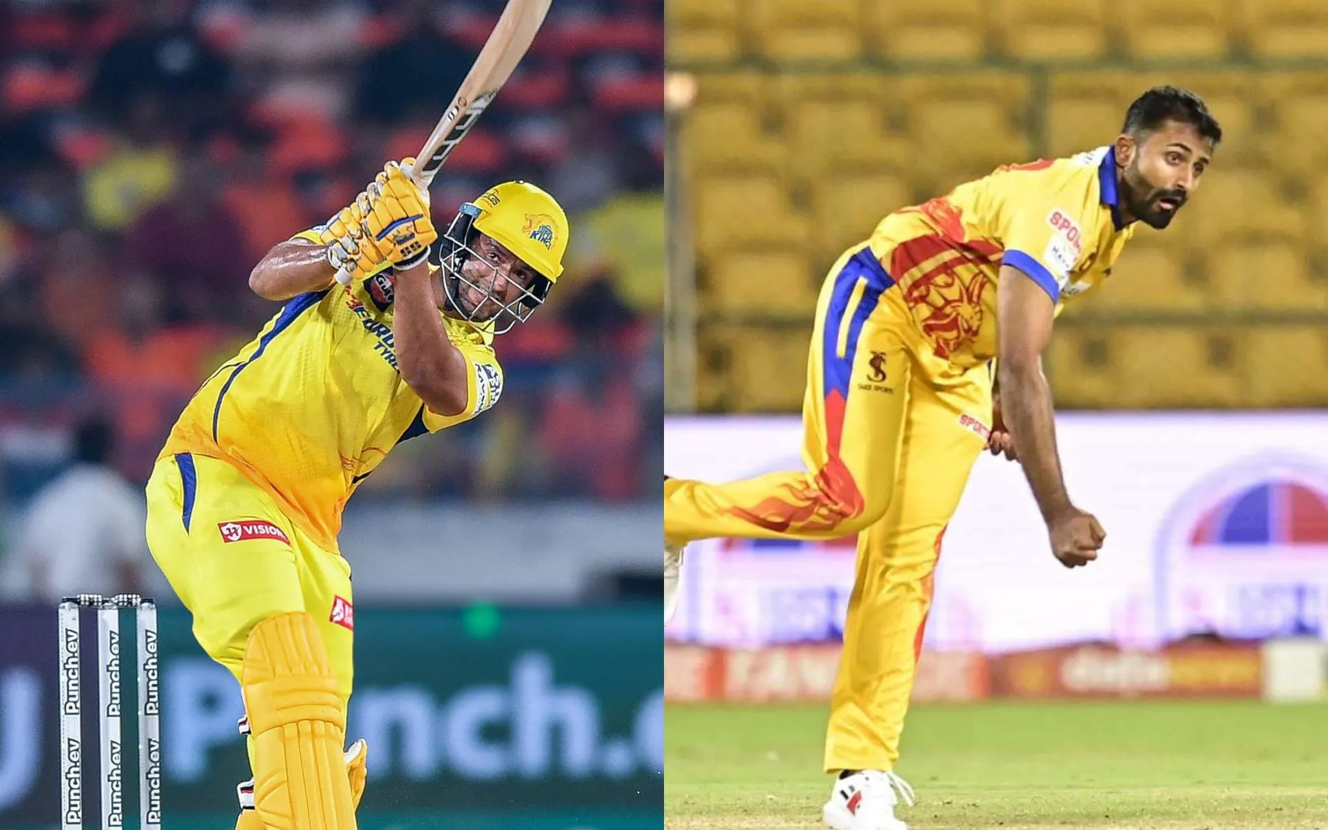 Shivam Dube and Shreyas Gopal [Source: @HustlerCSK, @CSKYash_/x.com]