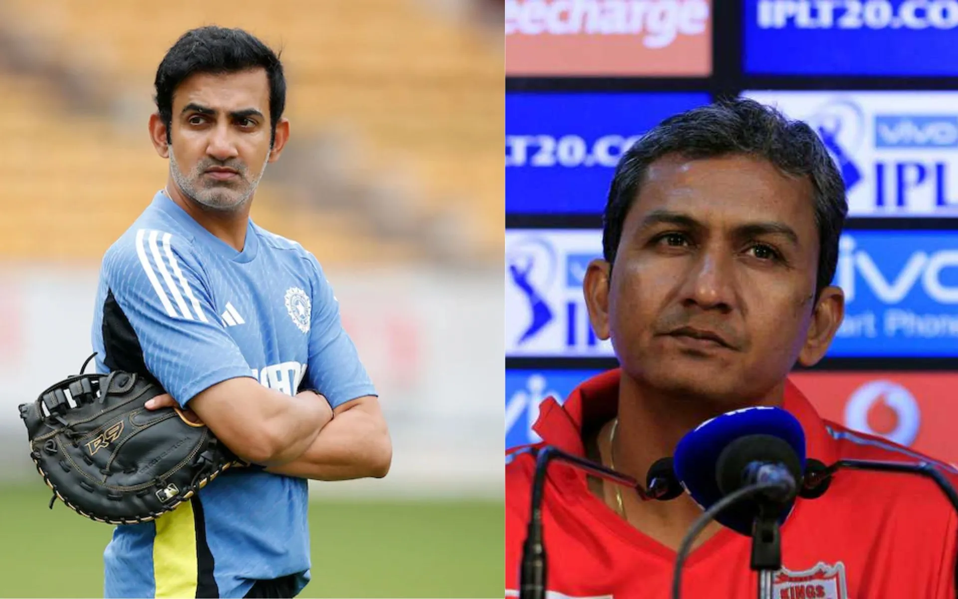 Gautam Gambhir and Sanjay Bangar (Source:@CricCrazyJohns,x,com)