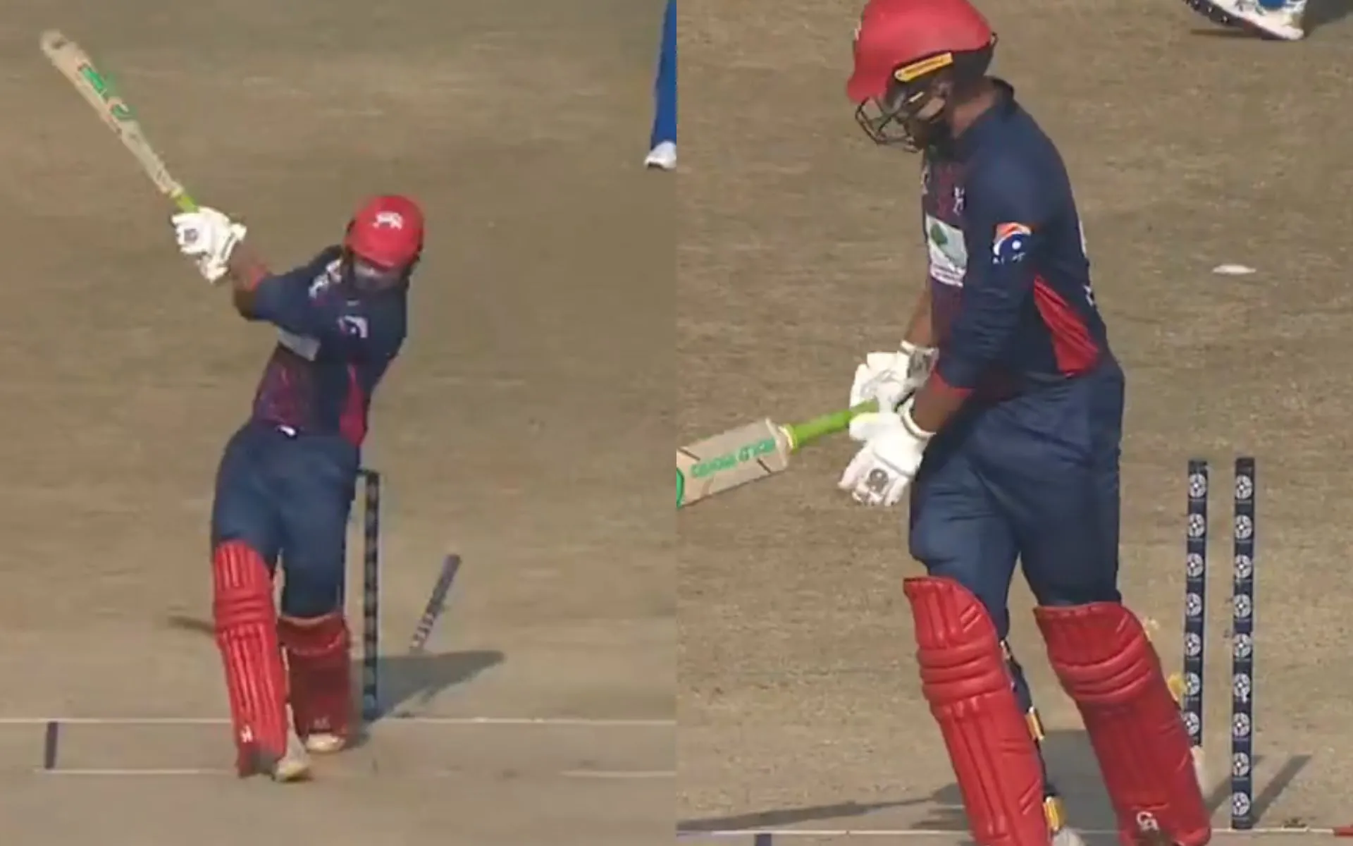 Faheem Ashraf got castled by Mohammad Wasim Jr. in Champions T20 Cup [Source: @PanthersPCB/X.com]