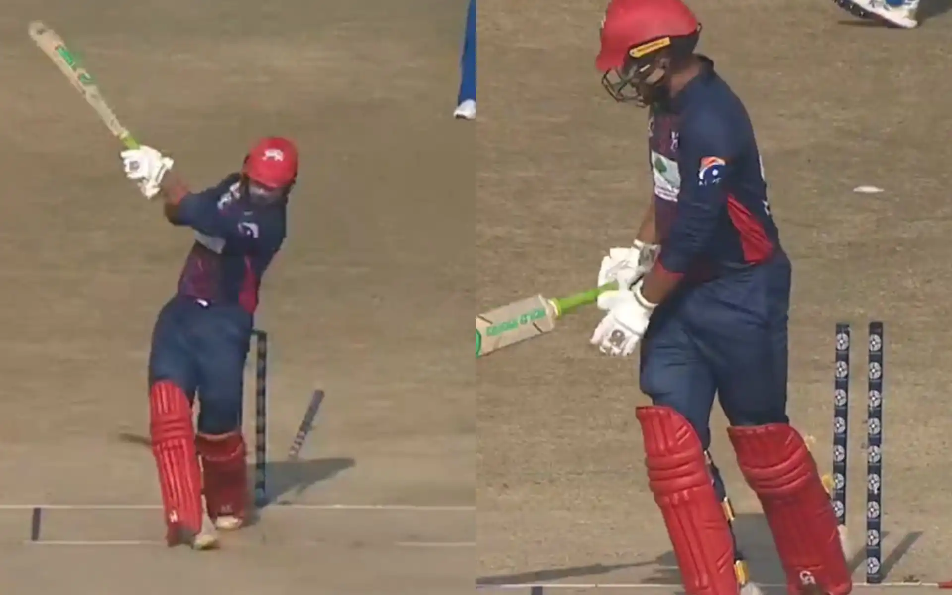 Faheem Ashraf got castled by Mohammad Wasim Jr. in Champions T20 Cup [Source: @PanthersPCB/X.com]