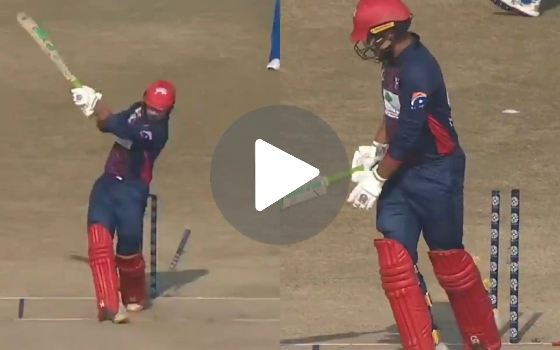 [Watch] Stumps Go Flying In Pakistan! Wasim Jr Castles Faheem Ashraf Champions Cup