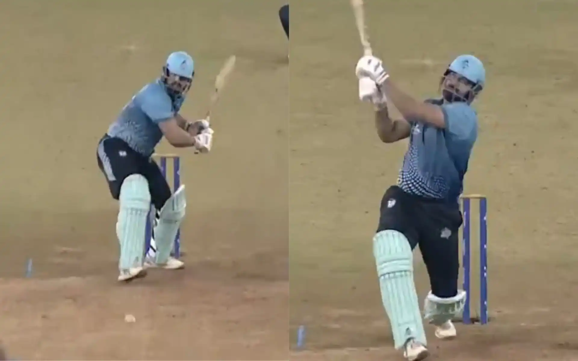 Irfan Pathan sends the balls out of the park against Regals in BCL [Source: @FanCode/X.com]