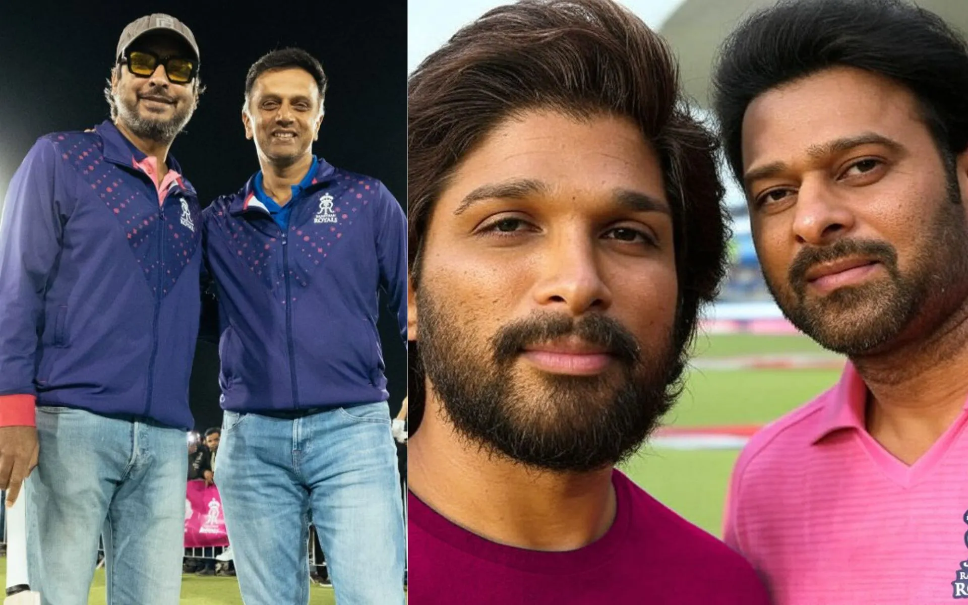 RR paid unique tribute to Dravid & Sangakkara [Source: @rajasthanroyals/x.com]