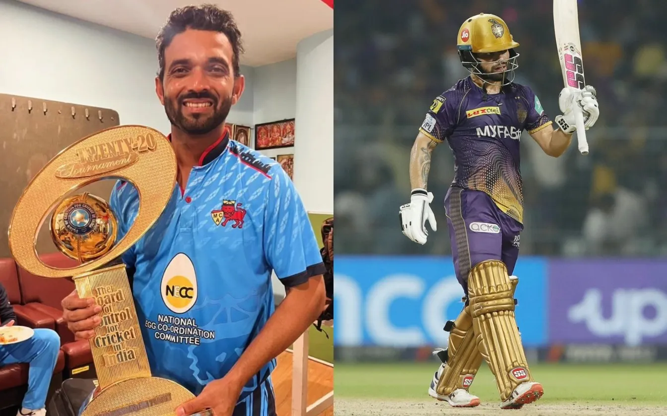 KKR stars had a good run in the SMAT 2024 season [Source: @ajinkyarahane88, @CricCrazyJohns/X.com]