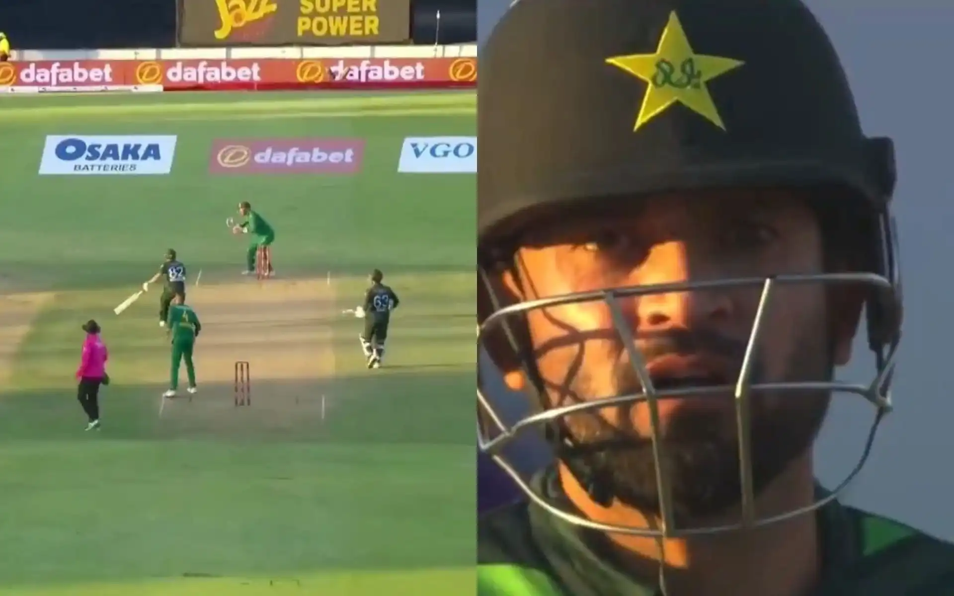 Kamran Ghulam reacting angrily after the runout [Source: @21OneTwo34/x]