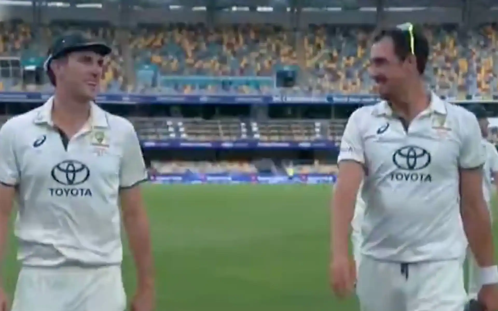 Pat Cummins and Mitchell Starc [Source: @gavaskar_theman/x.com]