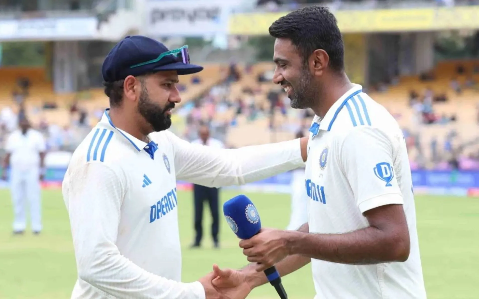 R Ashwin and Rohit- (Source:@Johns/X.com)